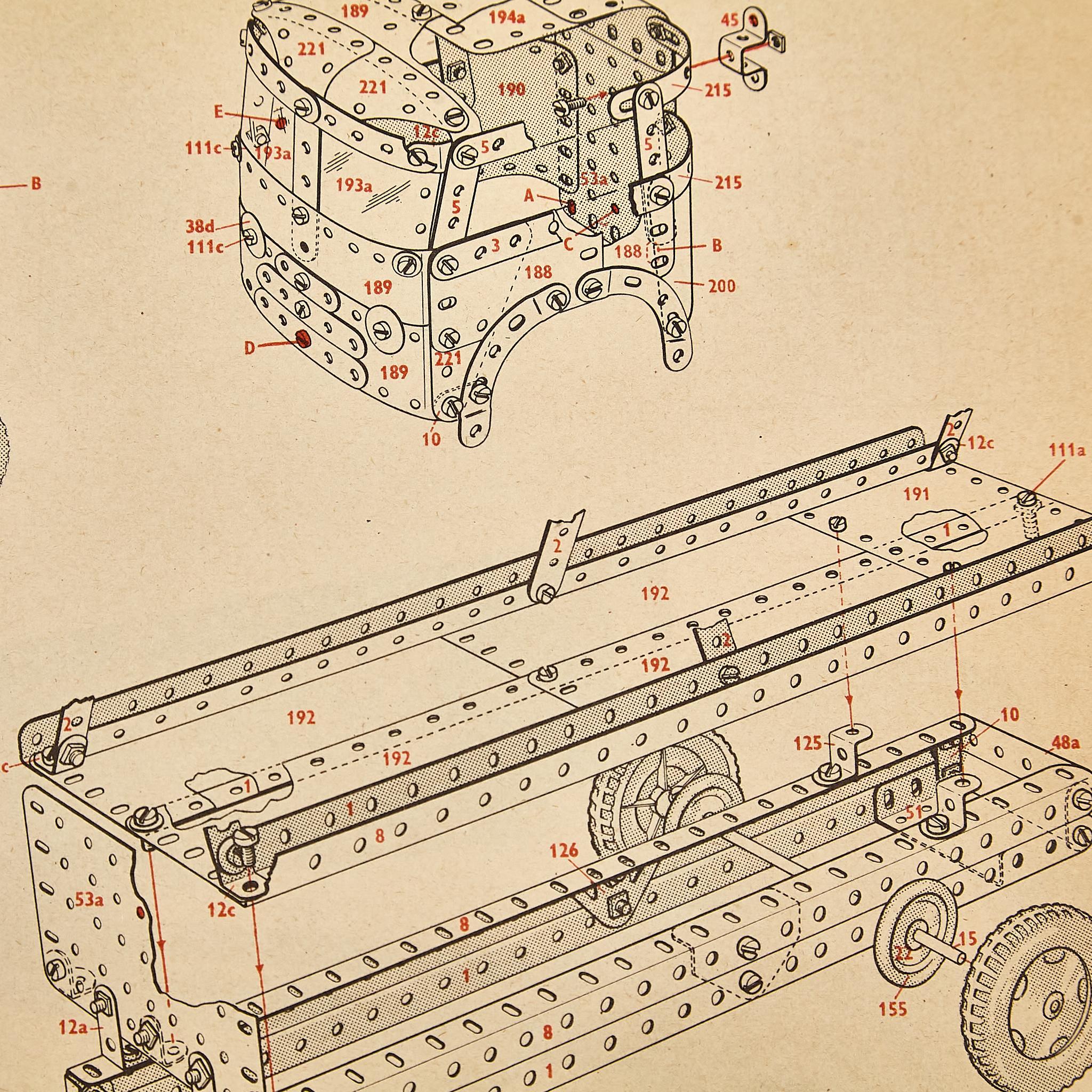 Vintage Meccano Bauspiel in Originalverpackung im Angebot 14