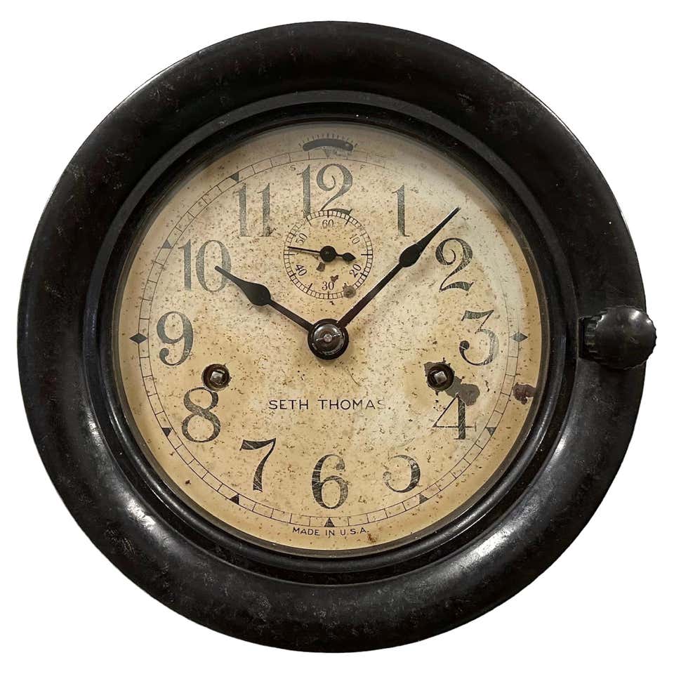 Seth Thomas Brass Ship's Engine Room Clock, circa 1920 at 1stDibs ...