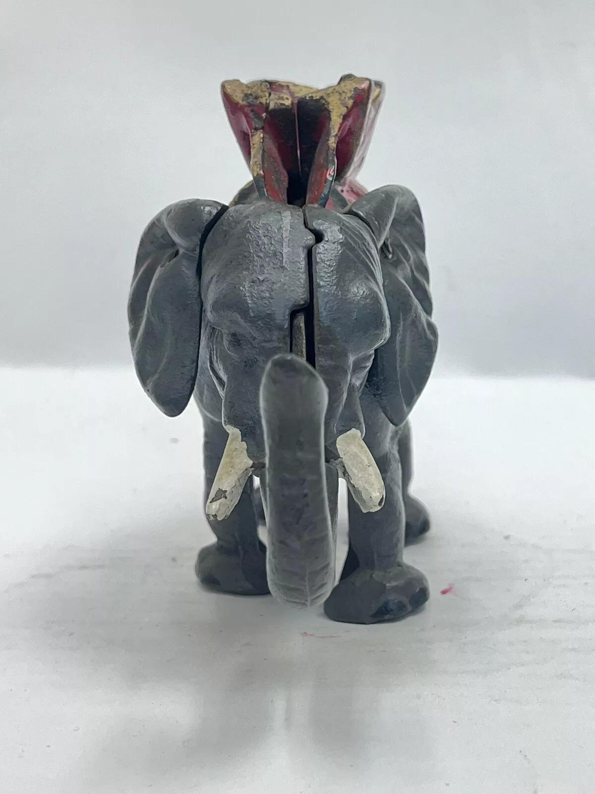 Mechanical Cast Iron Still Bank Circus Elefant Münze Piggy Bank, Vintage (Art déco)