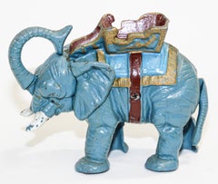 Vintage Mechanical Elephant Cast Iron Bank Collectible Toy