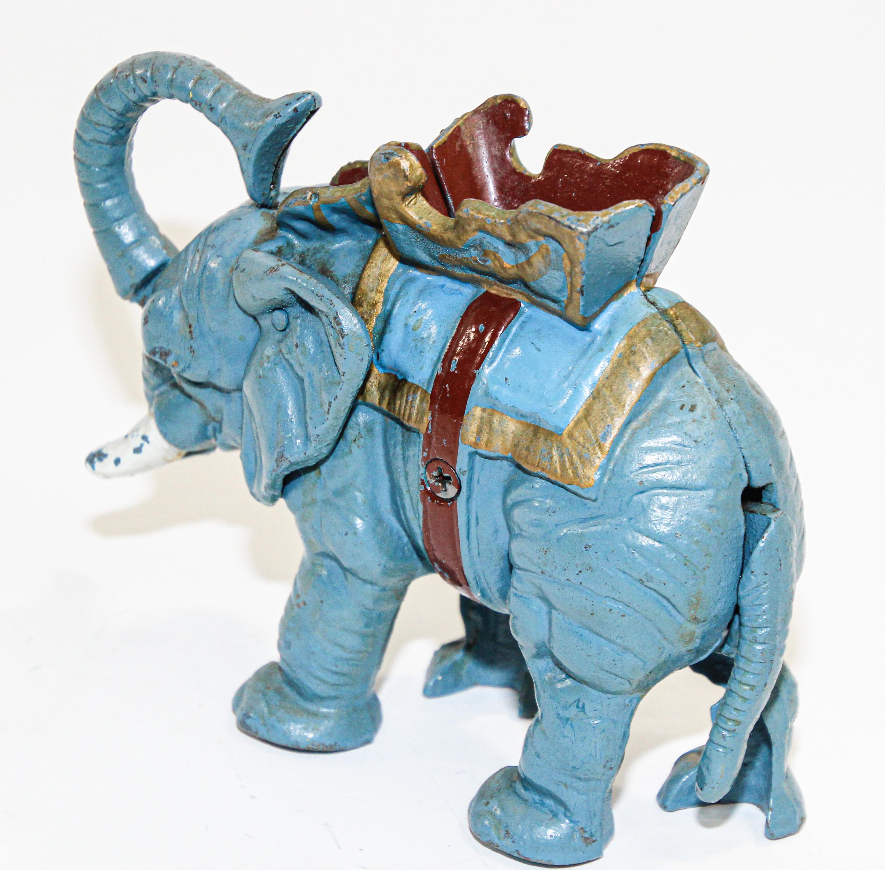 cast iron elephant bank value