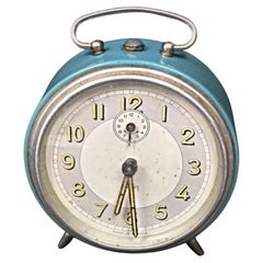 Vintage Mechanical Japy Alarm Clock - Blue - 2Y258