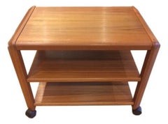 Vintage Media Cart or Serving Bar Cart by Aksel Kjersgaard, Denmark, 1970s