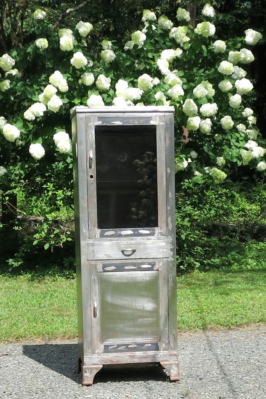 Vintage Medical Cabinet Doctor's Cabinet Distressed For Sale 3