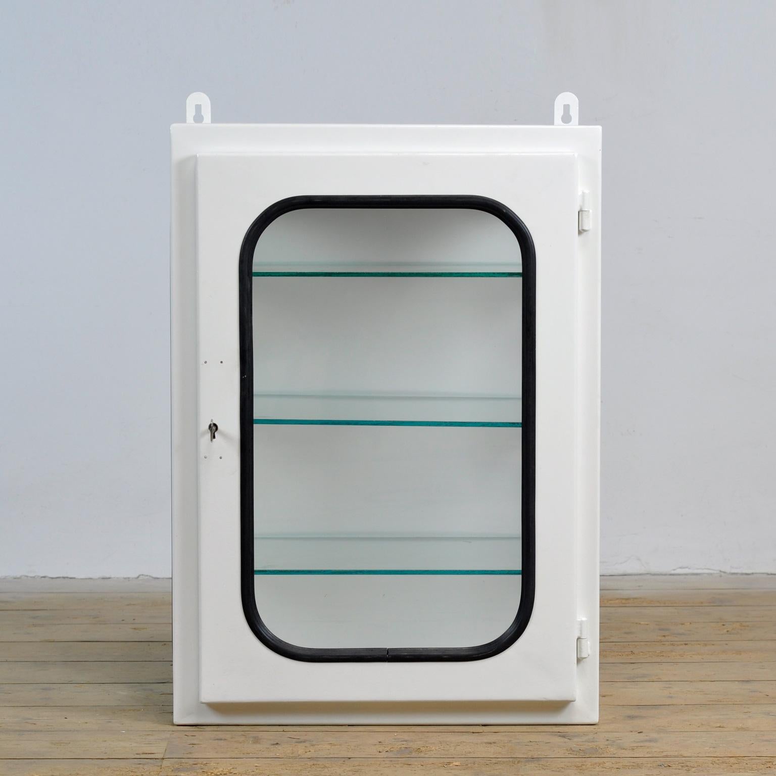 Painted Vintage medical cabinet, wall unit, 1970’s For Sale