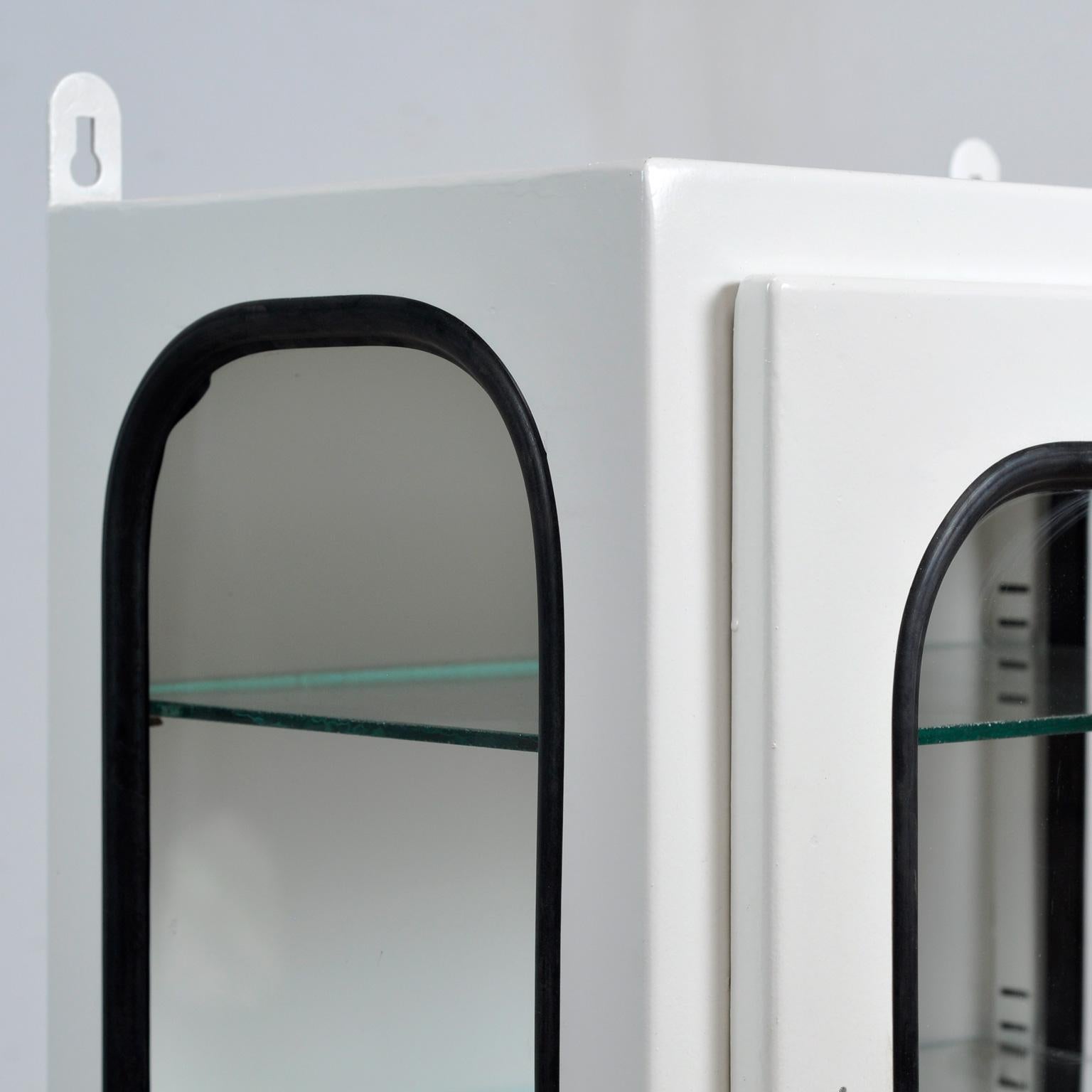Glass Vintage medical cabinet, wall unit, 1970’s For Sale