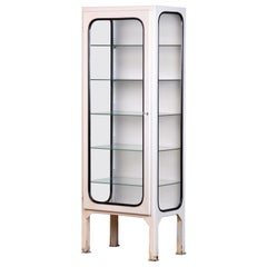 Vintage Medical Cabinet with Five Glass Shelves, 1970s