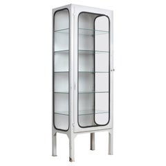 Vintage Medical Cabinet With Five Glass Shelves, 1975