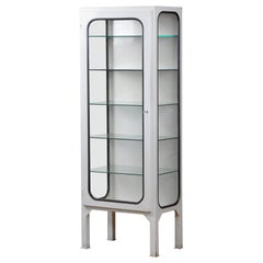 Vintage Medical Cabinet with Five Glass Shelves, 1975