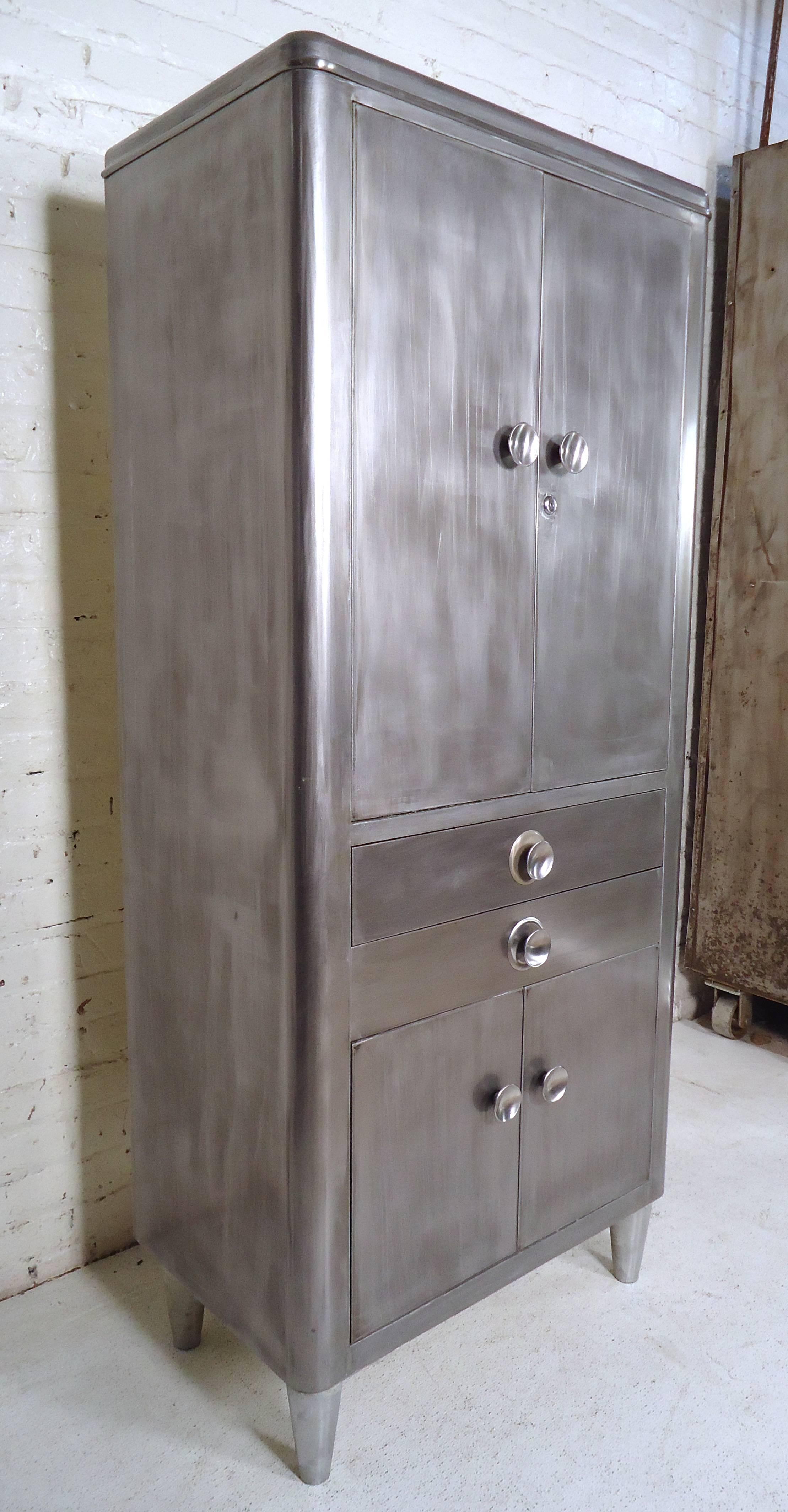 Vintage Medical Cabinet with Industrial Finish 1