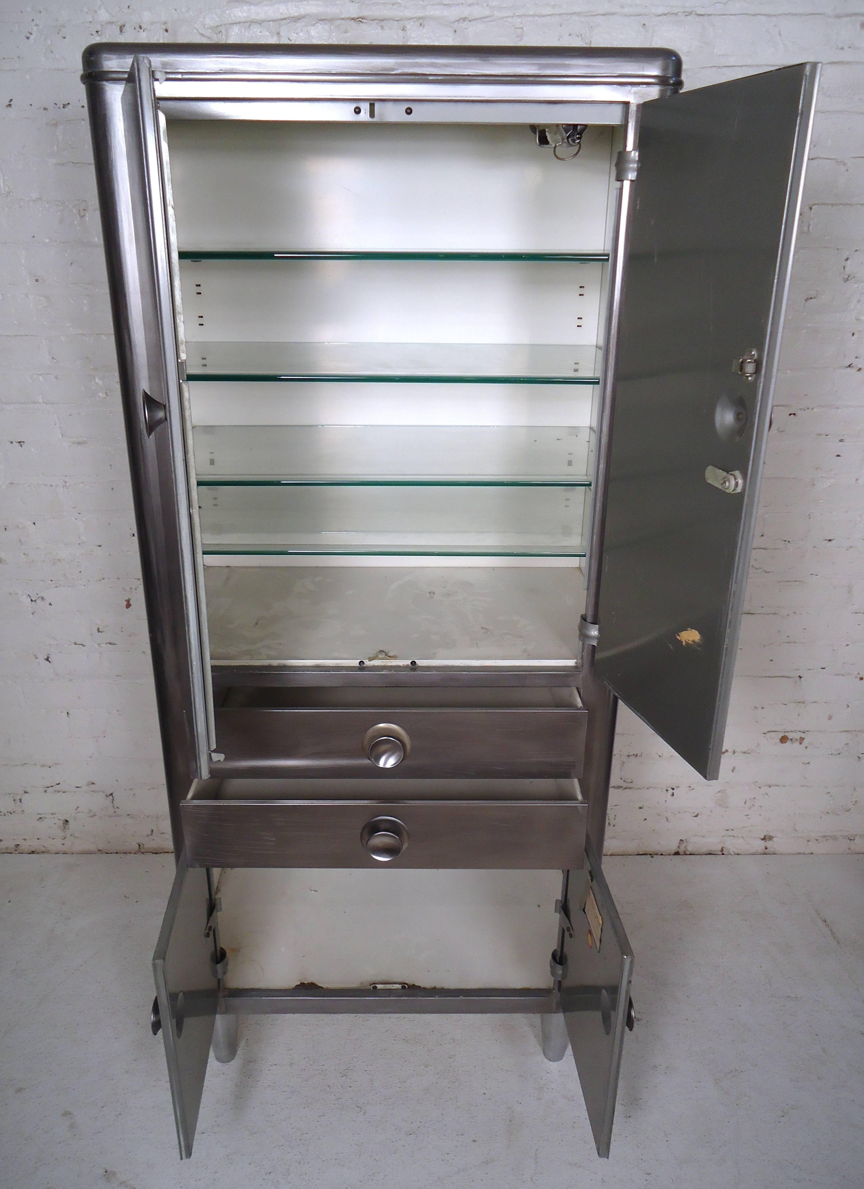 Vintage Medical Cabinet with Industrial Finish 3