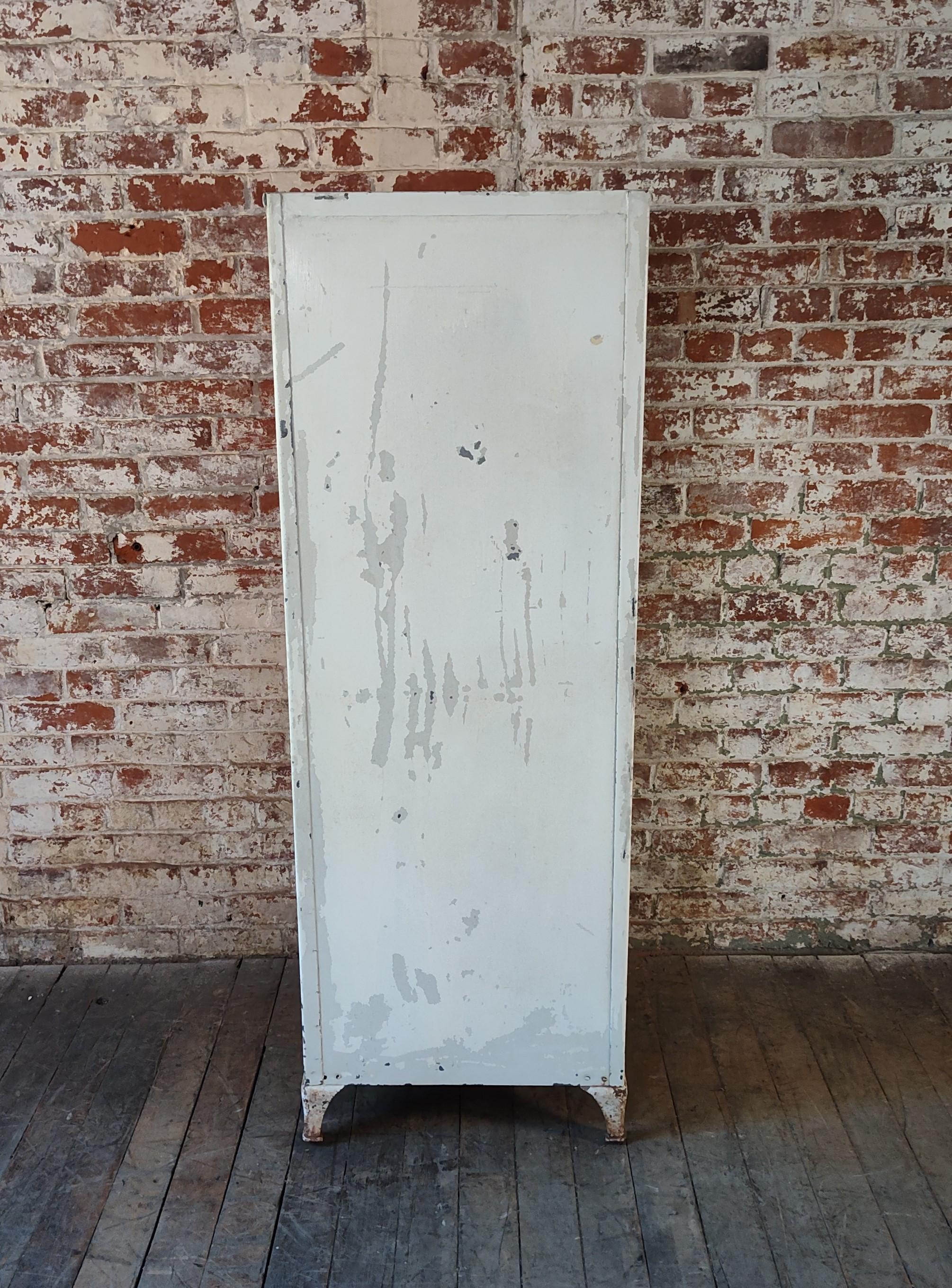 Steel Vintage Medical / Dental Storage Cabinet For Sale