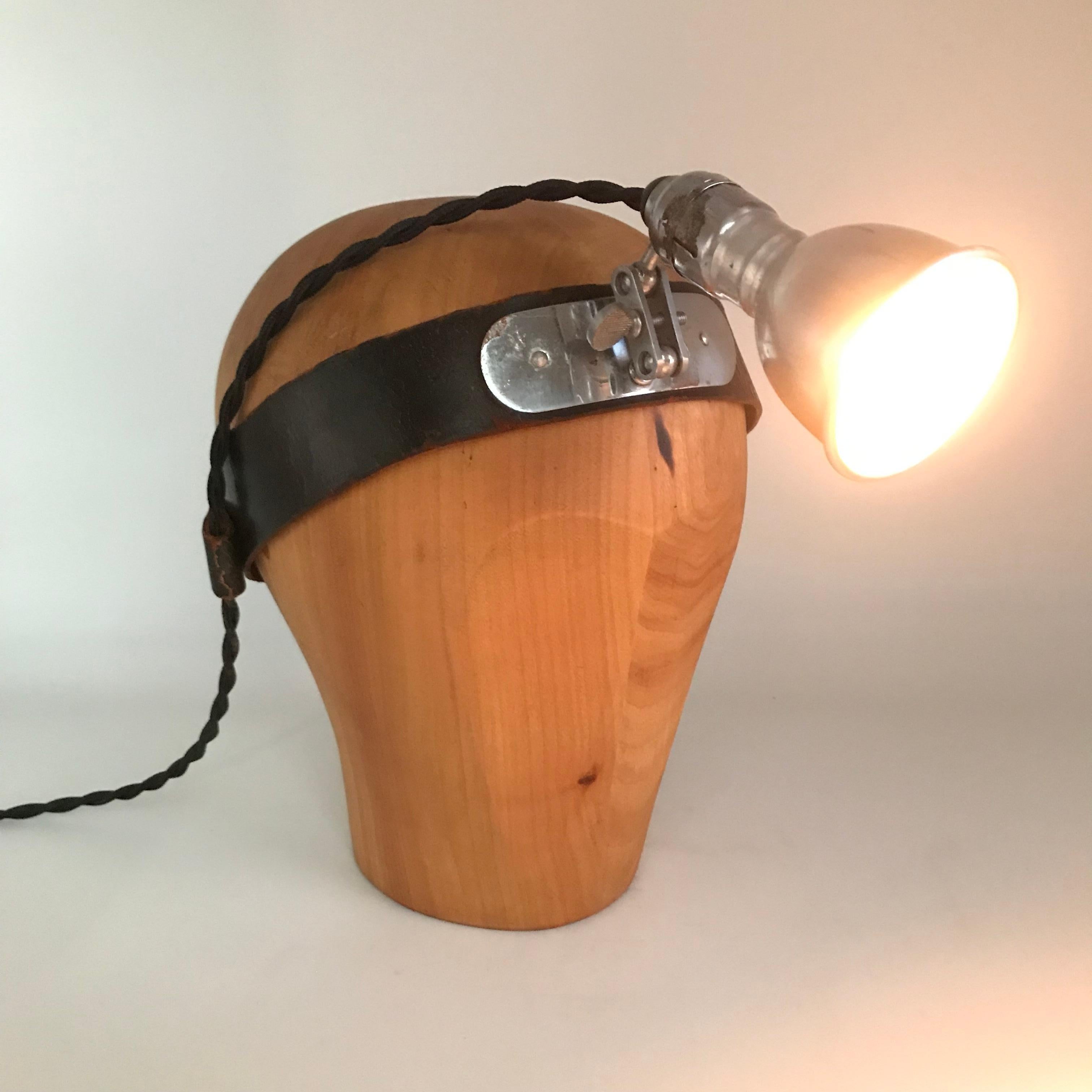 Vintage Medical Head Stand Table Lamp 5