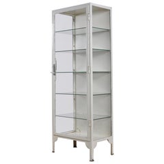 Vintage Medical Iron Cabinet, 1940s