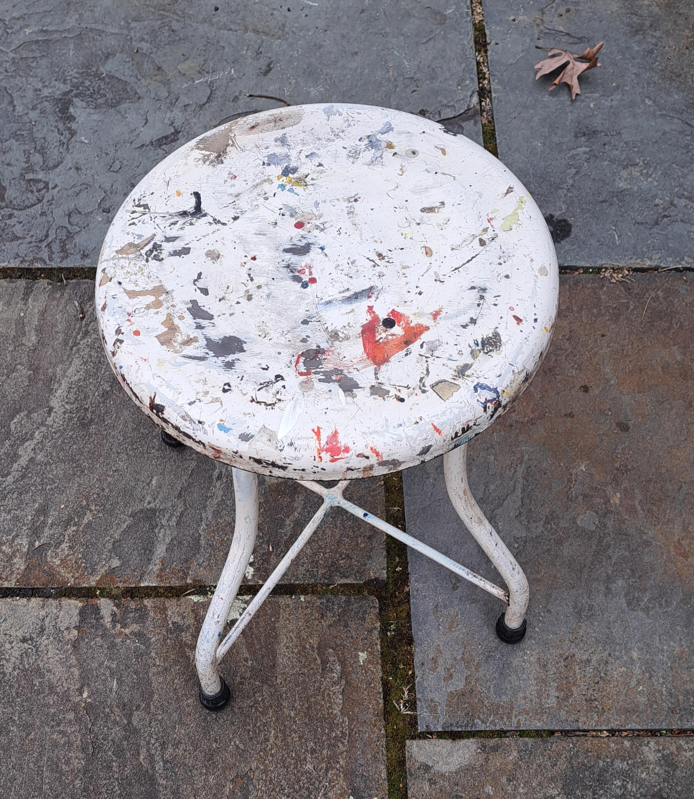 Vintage Medical Stool used in Art Dept.  It raises from 18.5