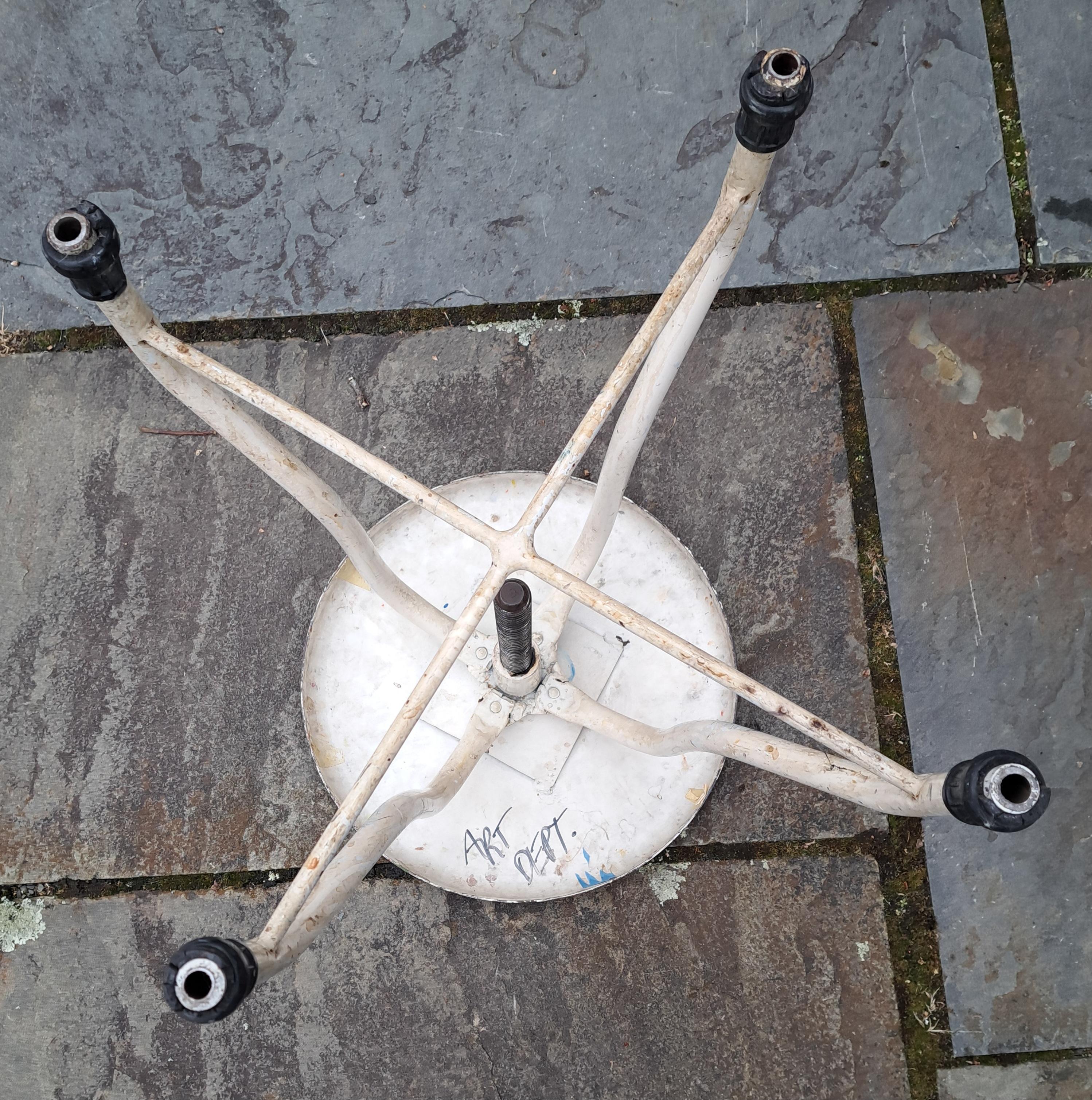 Industrial Vintage Medical Stool used by Art Dept. For Sale