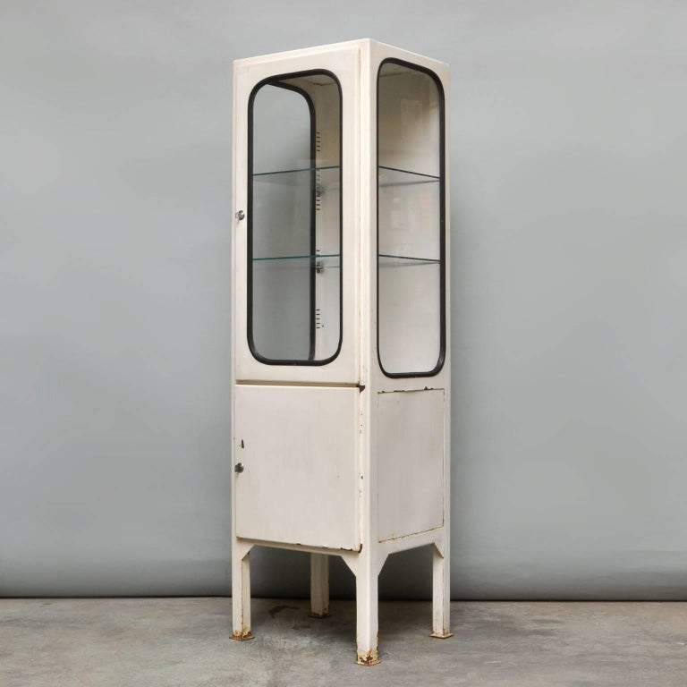 Vintage Medicine with Two Glass Shelves, 1975 at 1stDibs