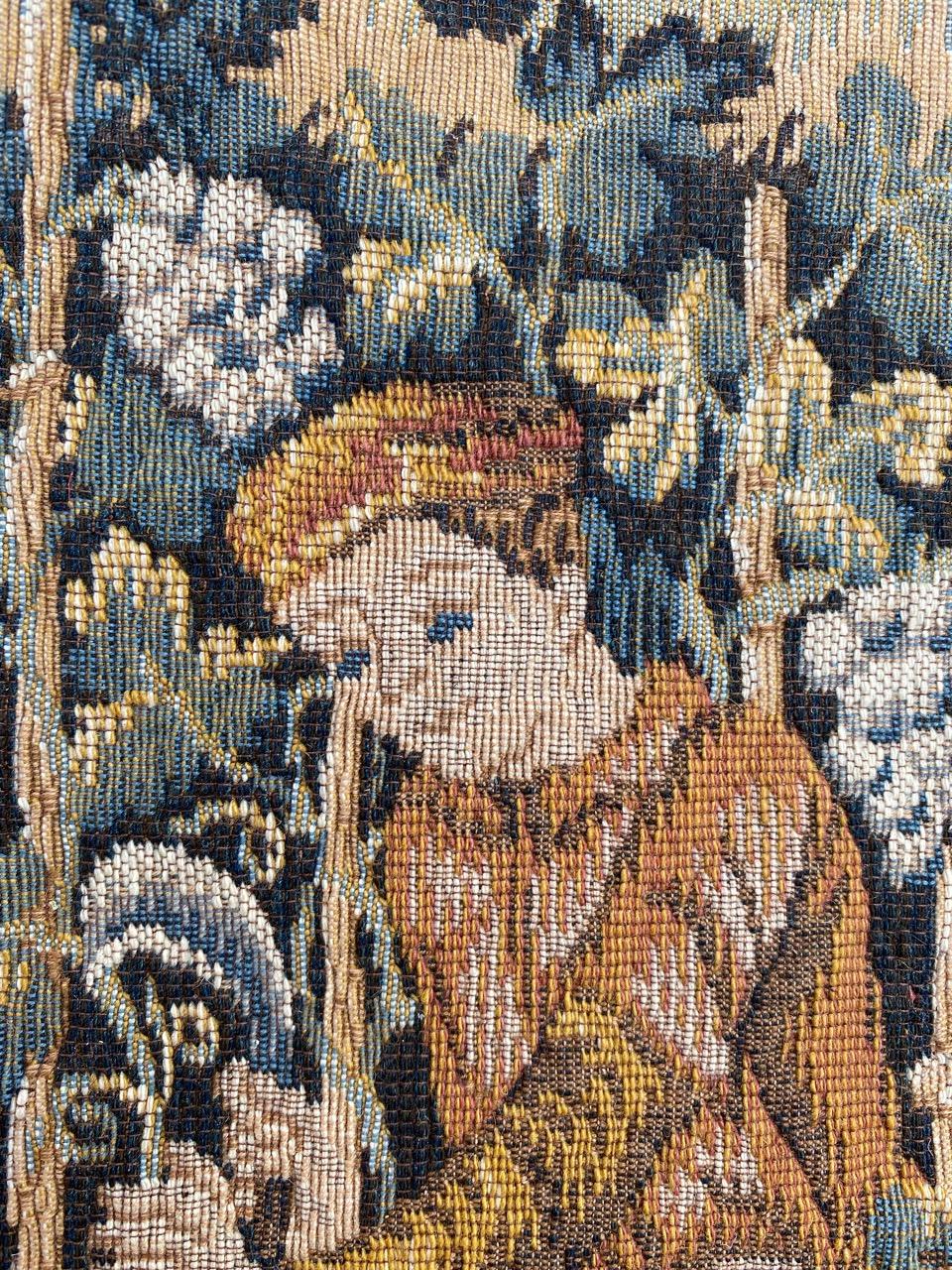 Vintage Medieval Design Aubusson Tapestry Halluin Tapestry 4