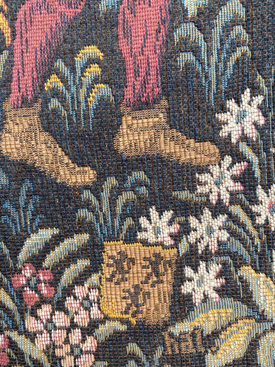 Vintage Medieval Design Aubusson Tapestry Halluin Tapestry 8