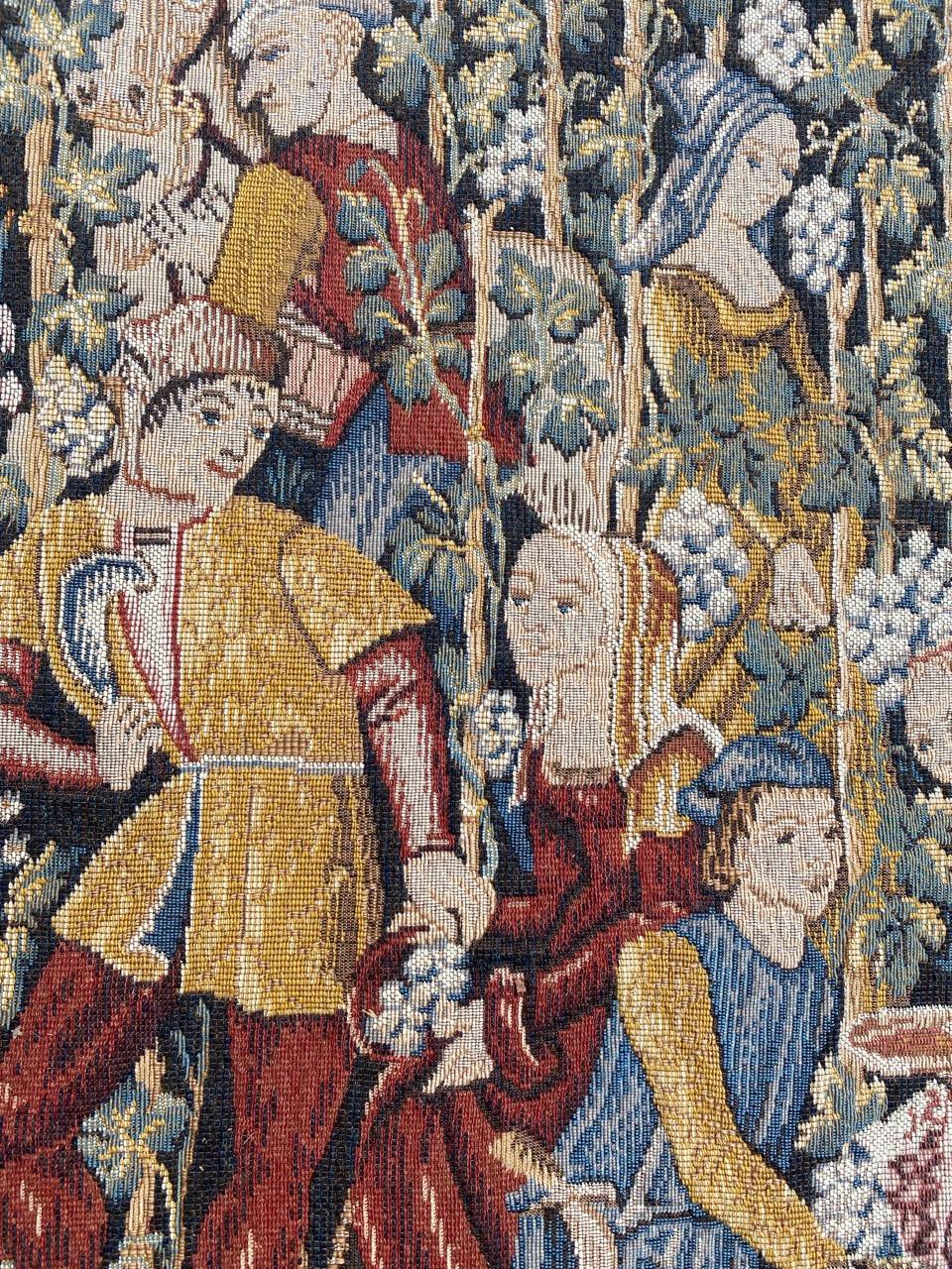 Vintage Medieval Design Aubusson Tapestry Halluin Tapestry 2