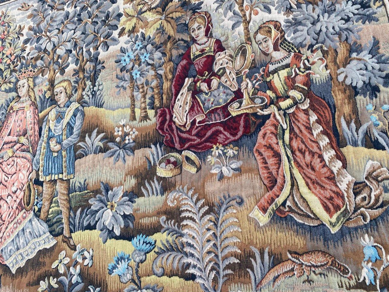 Arazzo francese Jaquar dal design medievale d'epoca in vendita 1