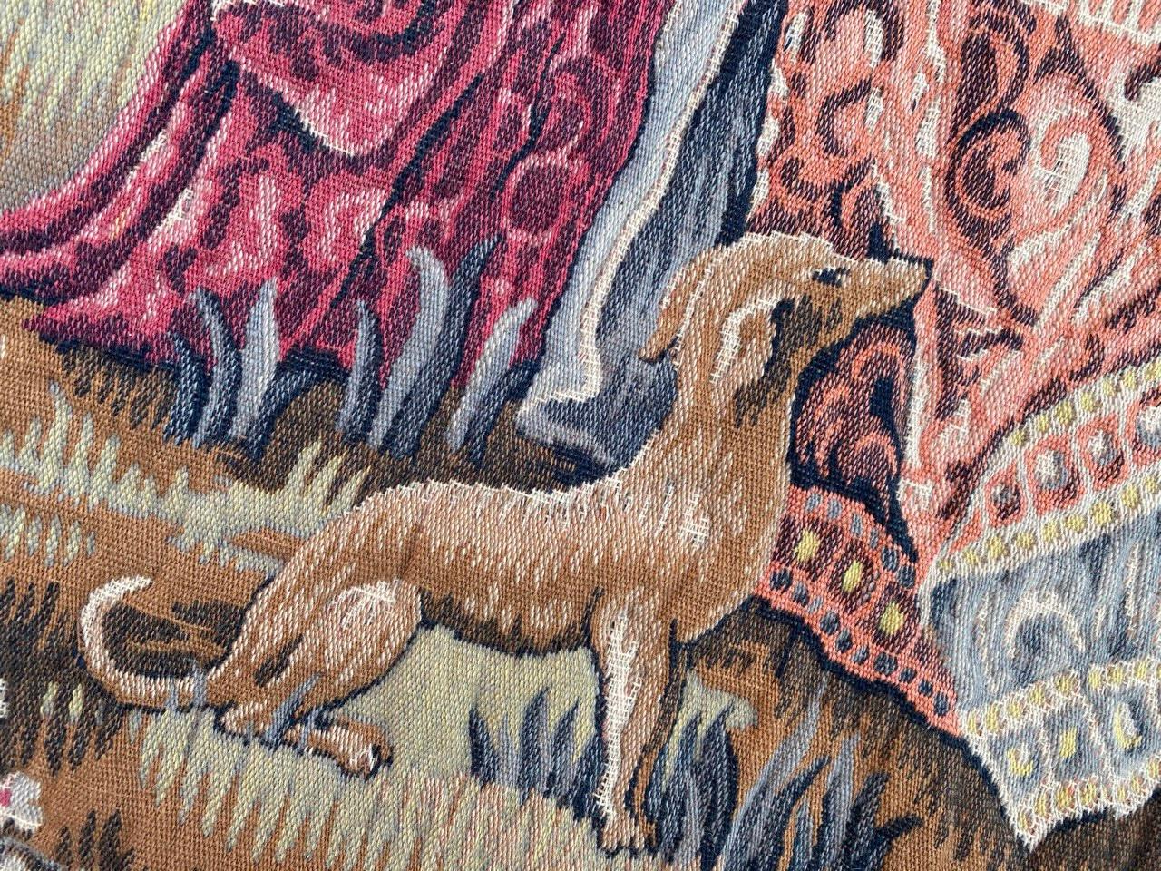 Francese Arazzo francese Jaquar dal design medievale d'epoca in vendita