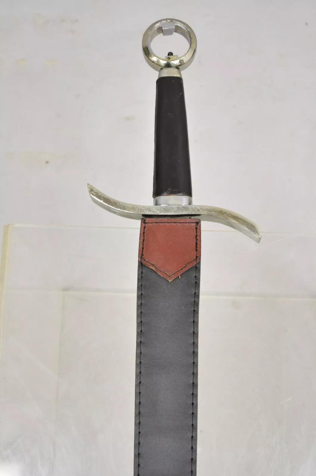 Spada in metallo d'acciaio grande in stile gotico medievale vintage Pakistan in vendita 3