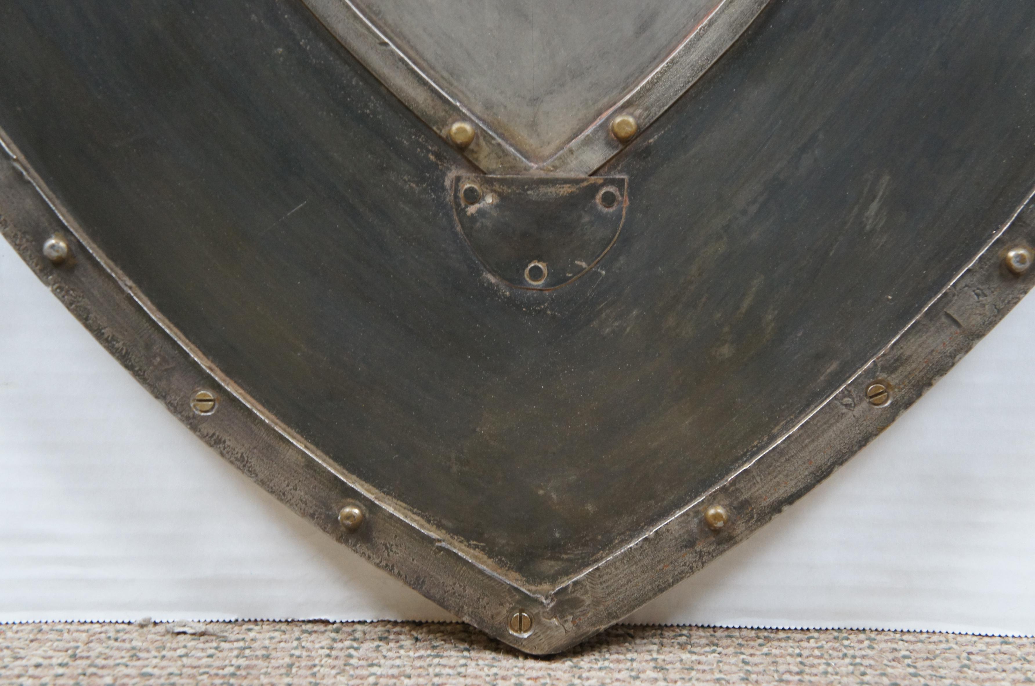 Vintage Medieval Knight Metal Wall Hanging Coat of Arms Crest Shield Armour 32