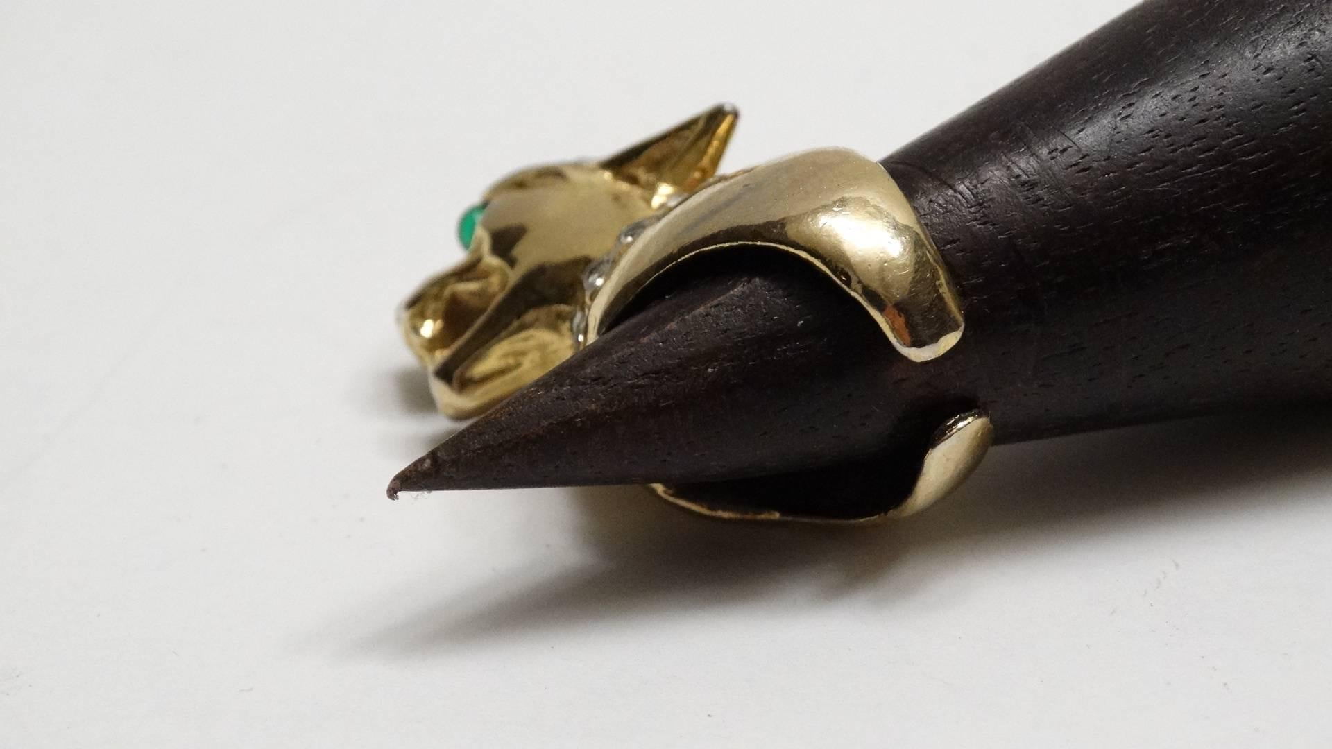 Vintage Medieval Panther Cocktail Ring For Sale 7