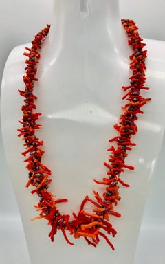 Vintage Mediterranean Branch Coral &Pearls up-cycled Necklace by Sylvia Gottwald