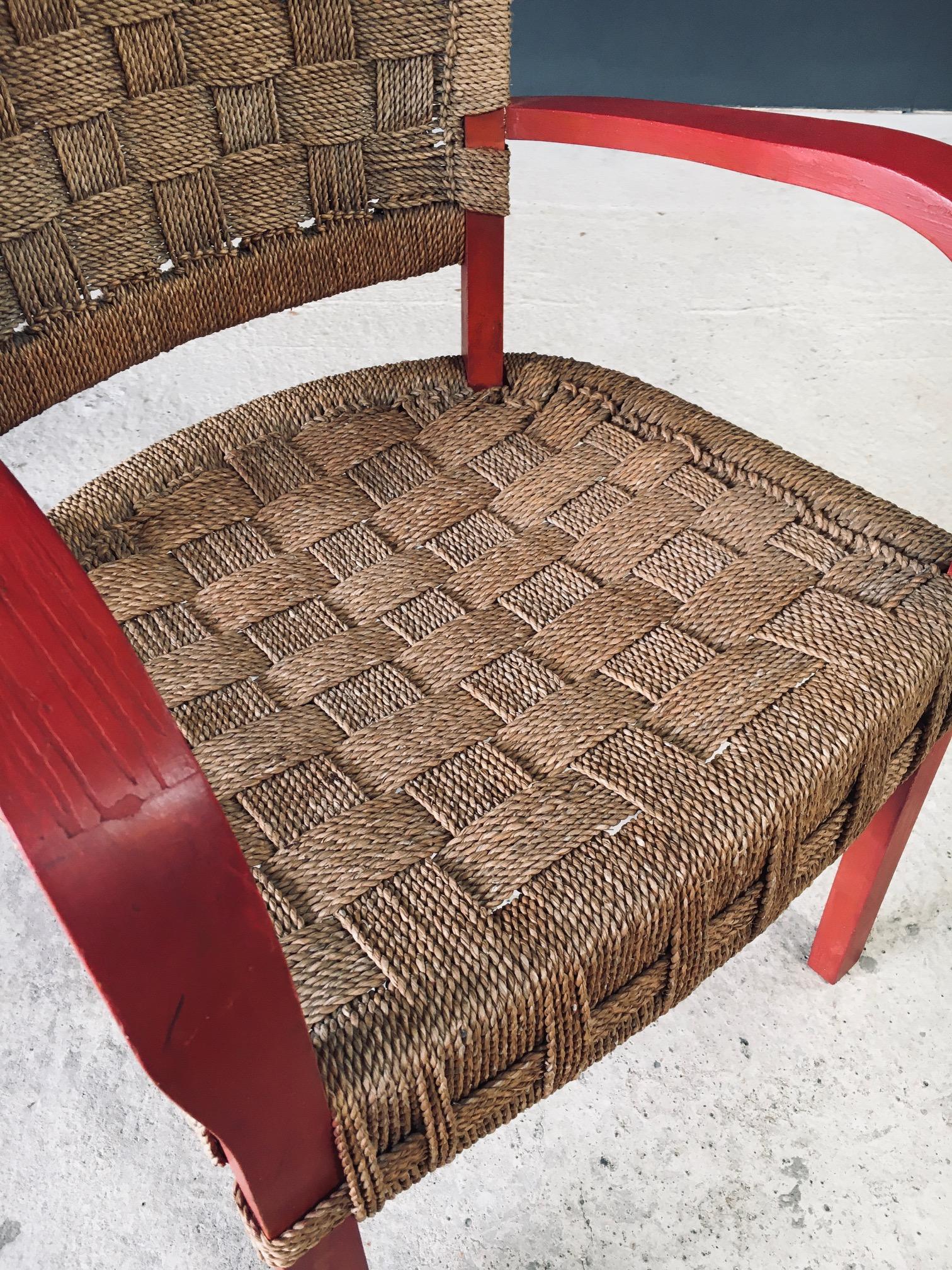 Vintage Mediterranean Design Seilsessel, Frankreich 1930er Jahre im Angebot 4