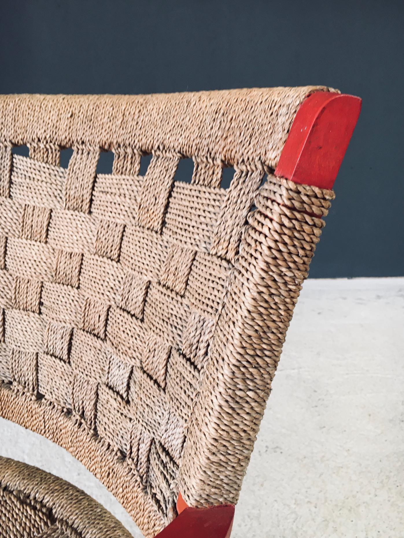 Vintage Mediterranean Design Seilsessel, Frankreich 1930er Jahre im Angebot 5