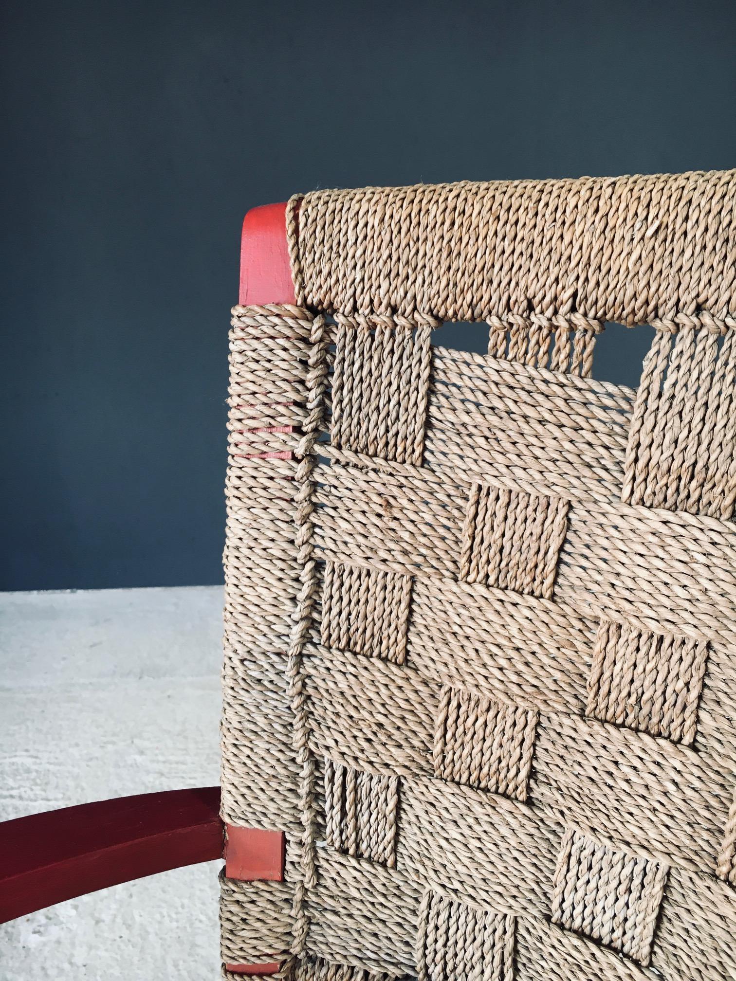 Vintage Mediterranean Design Seilsessel, Frankreich 1930er Jahre im Angebot 6