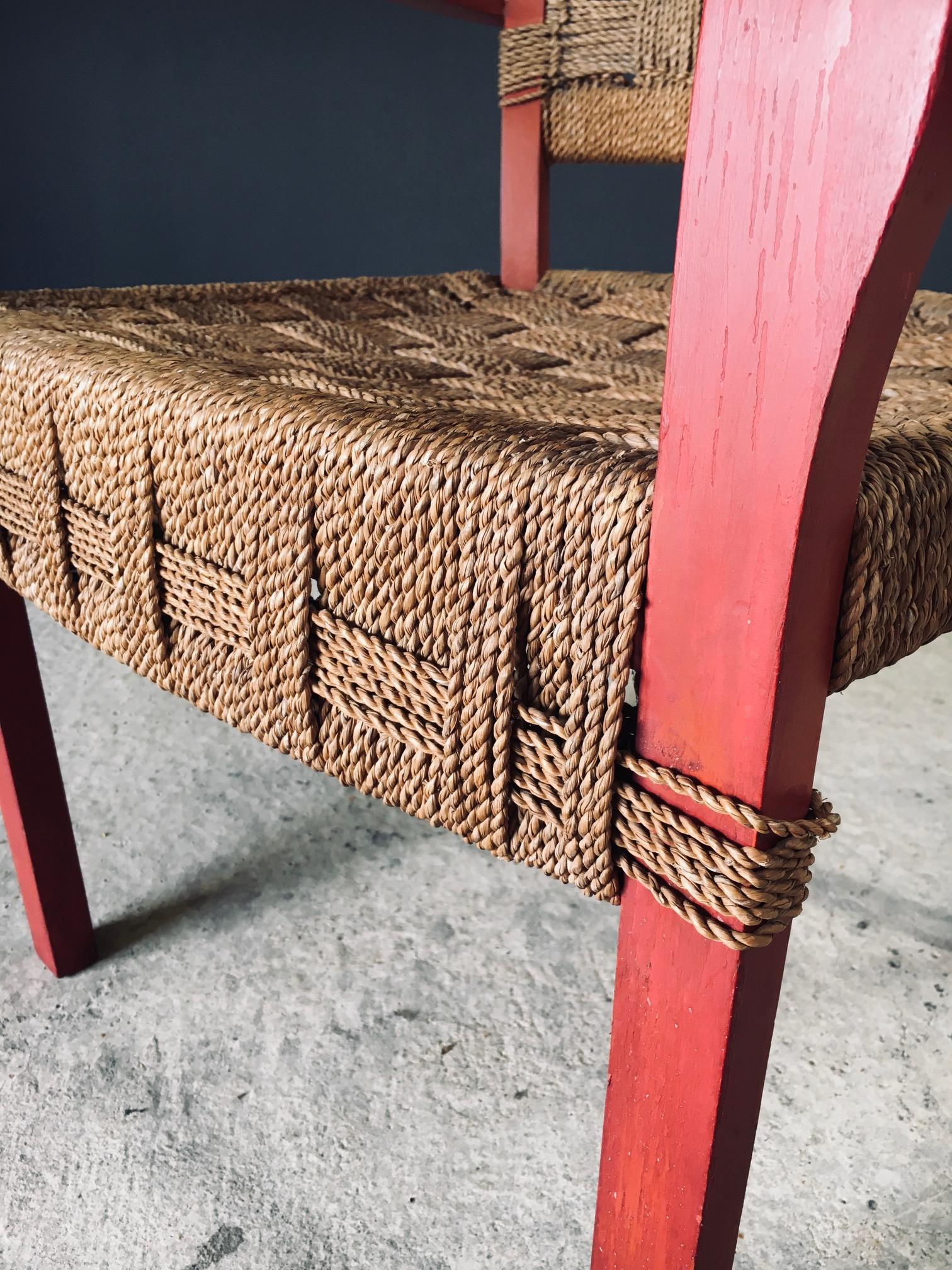 Vintage Mediterranean Design Seilsessel, Frankreich 1930er Jahre im Angebot 9