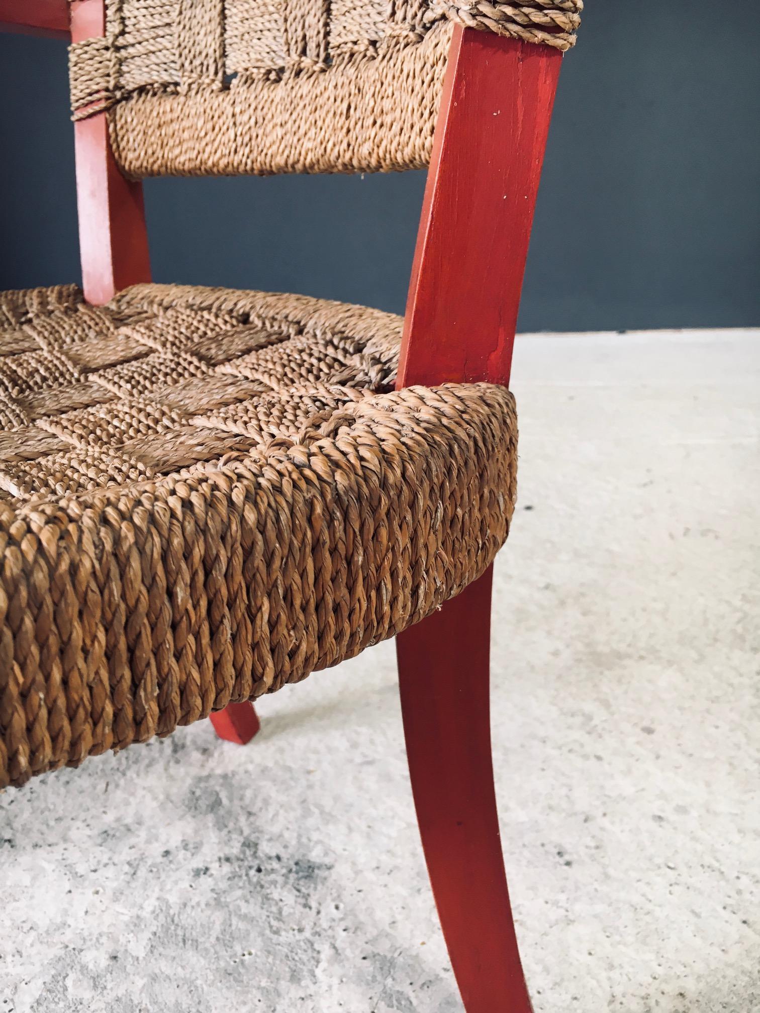 Vintage Mediterranean Design Seilsessel, Frankreich 1930er Jahre im Angebot 10