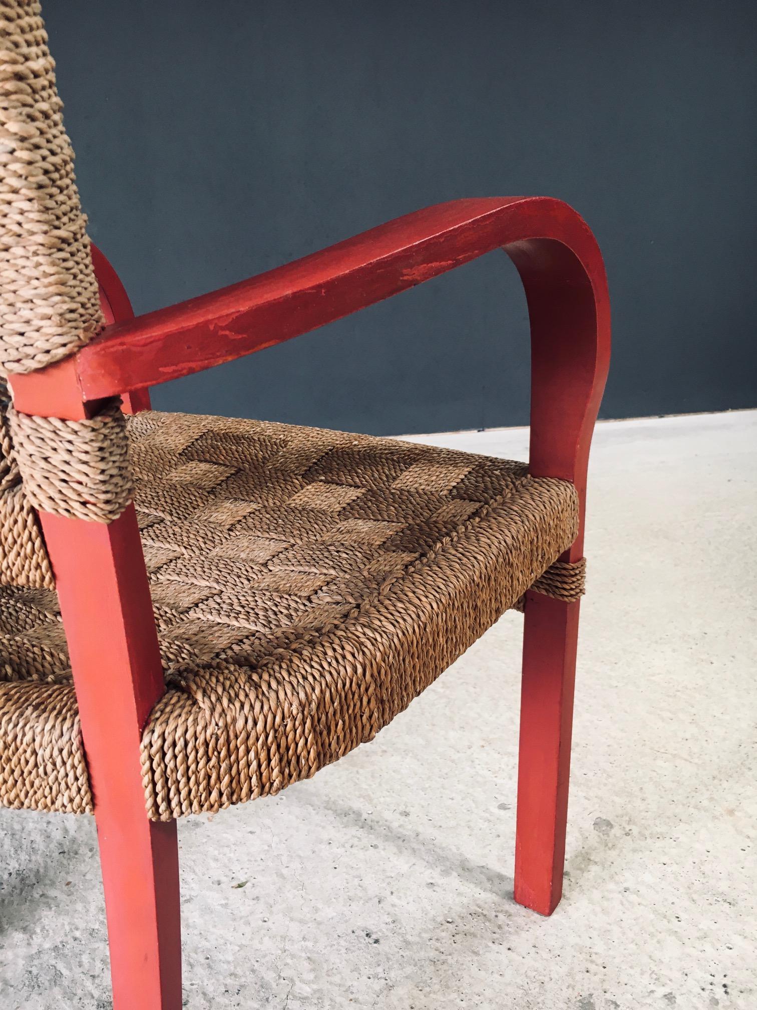 Vintage Mediterranean Design Seilsessel, Frankreich 1930er Jahre im Angebot 12