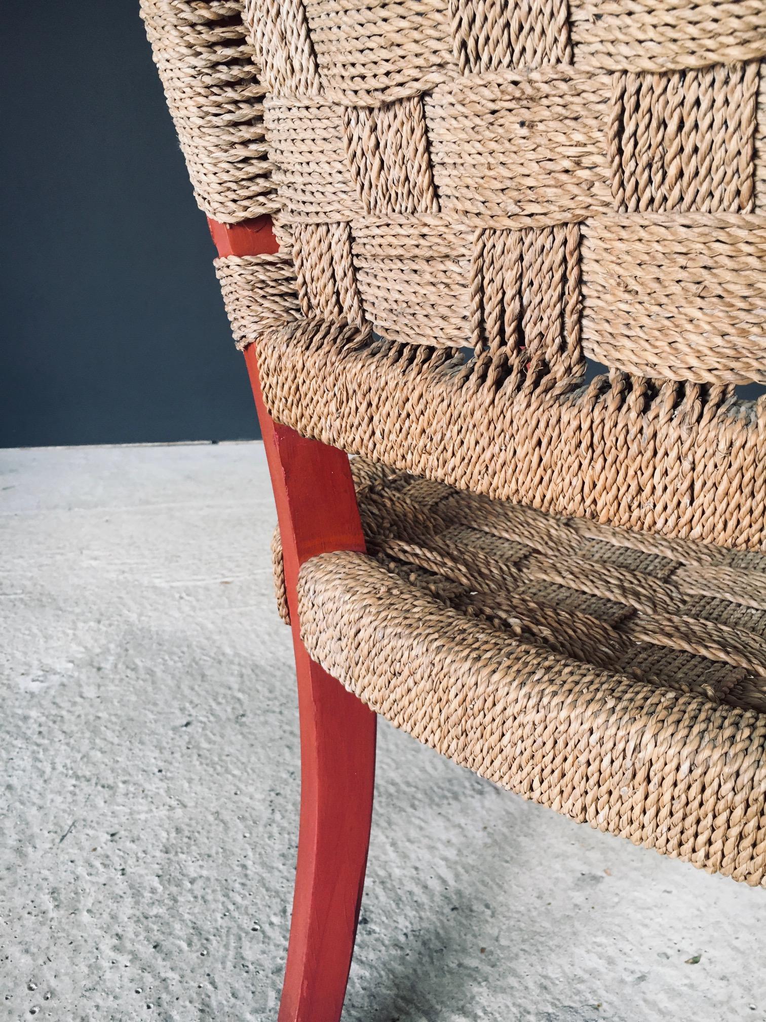 Vintage Mediterranean Design Seilsessel, Frankreich 1930er Jahre im Angebot 13