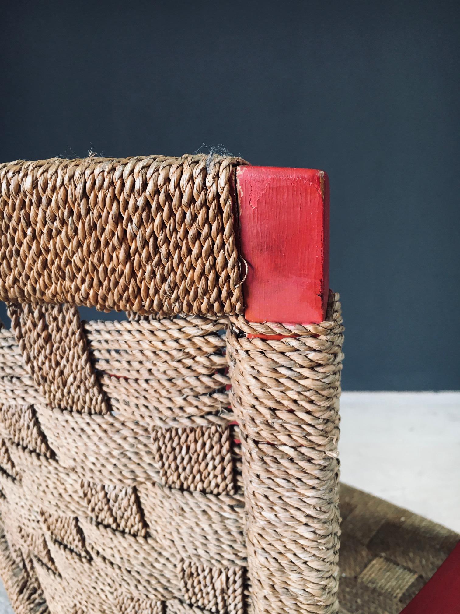 Vintage Mediterranean Design Seilsessel, Frankreich 1930er Jahre im Angebot 14