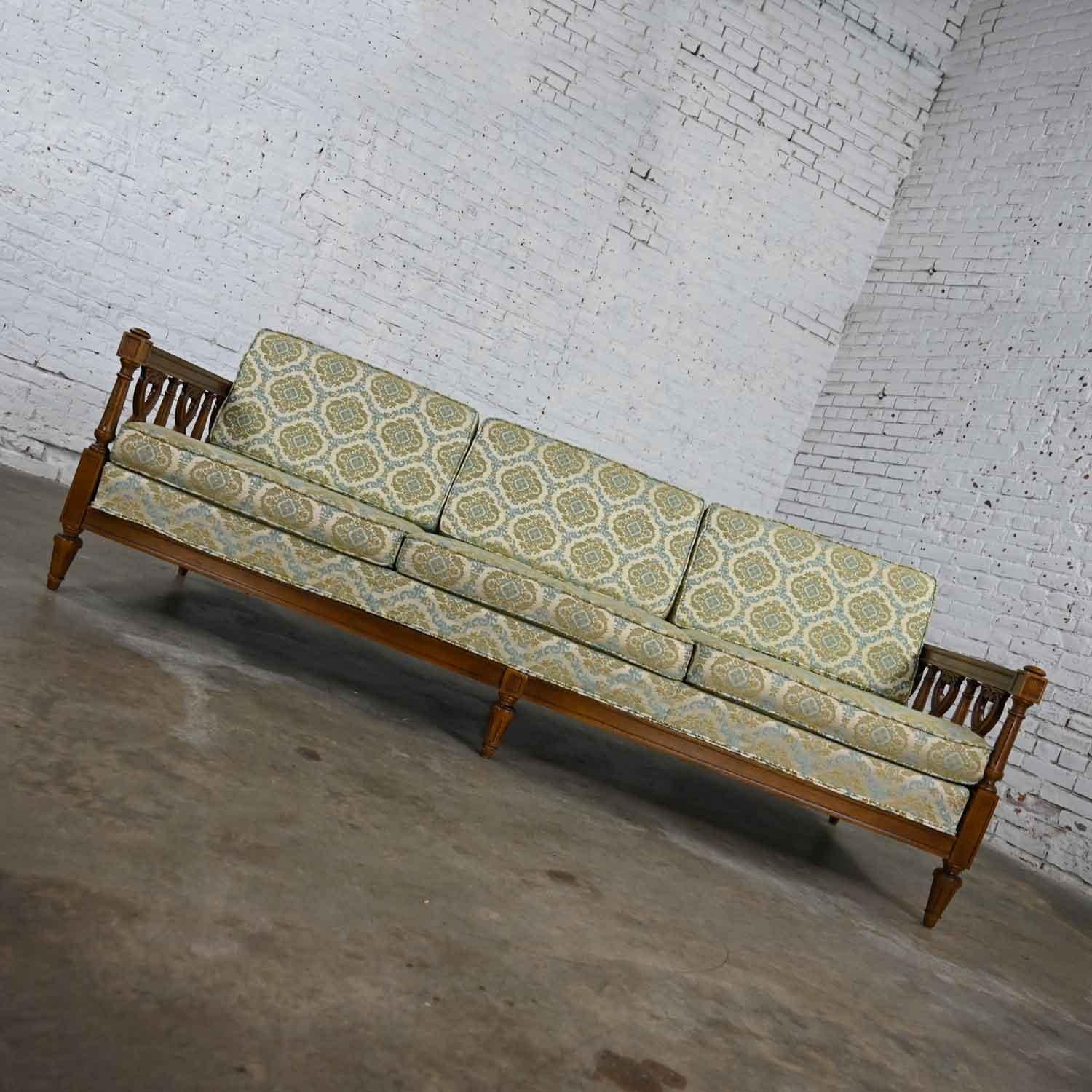 Other Vintage Mediterranean Spanish Revival Style Sofa Wood Details by American Furn