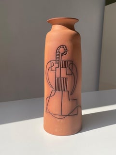 Tall Mediterranean Ceramic Vase, Cyprus