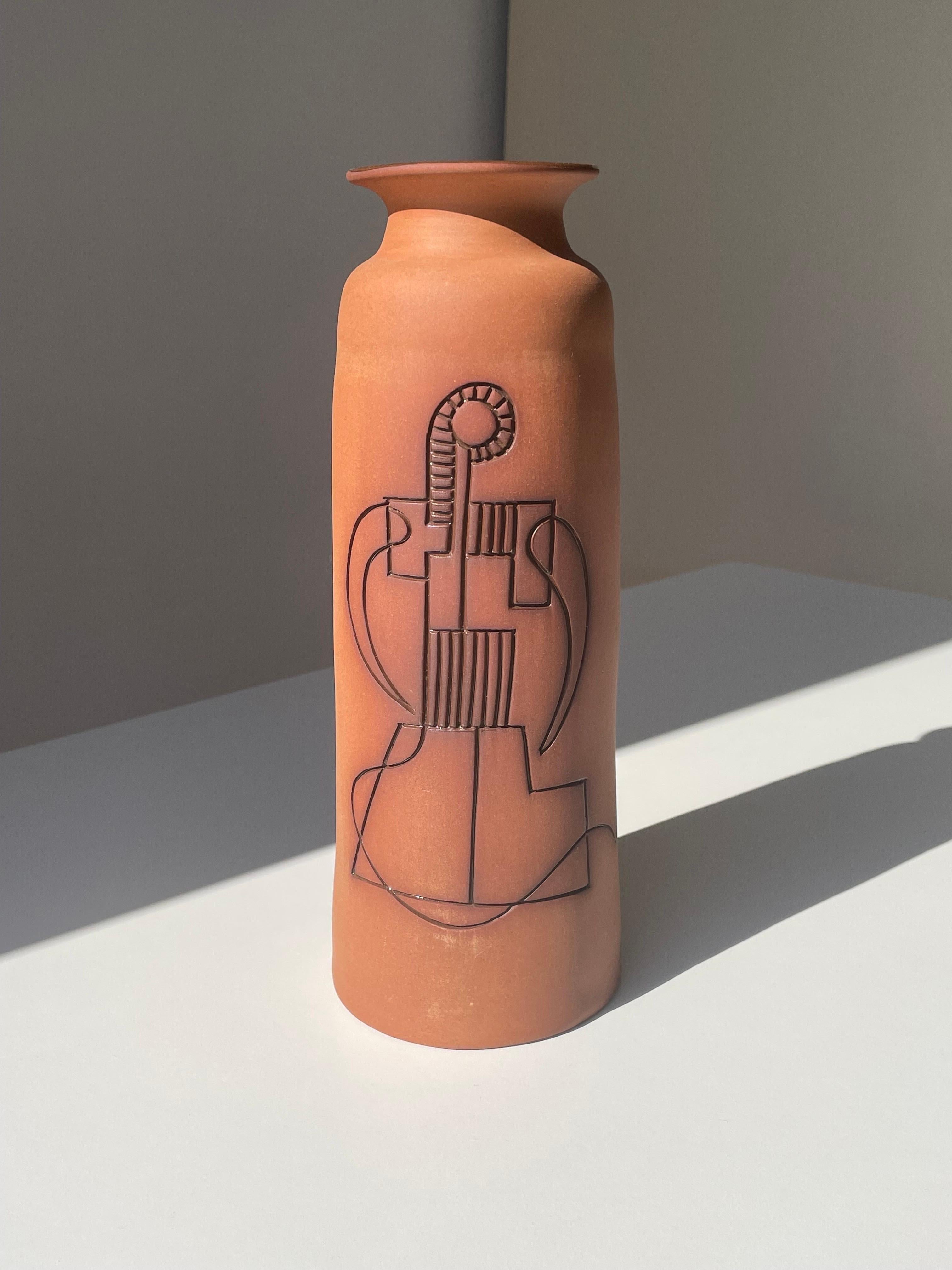 Tall Mediterranean Contemporary Ceramic Vase, Cyprus For Sale 2