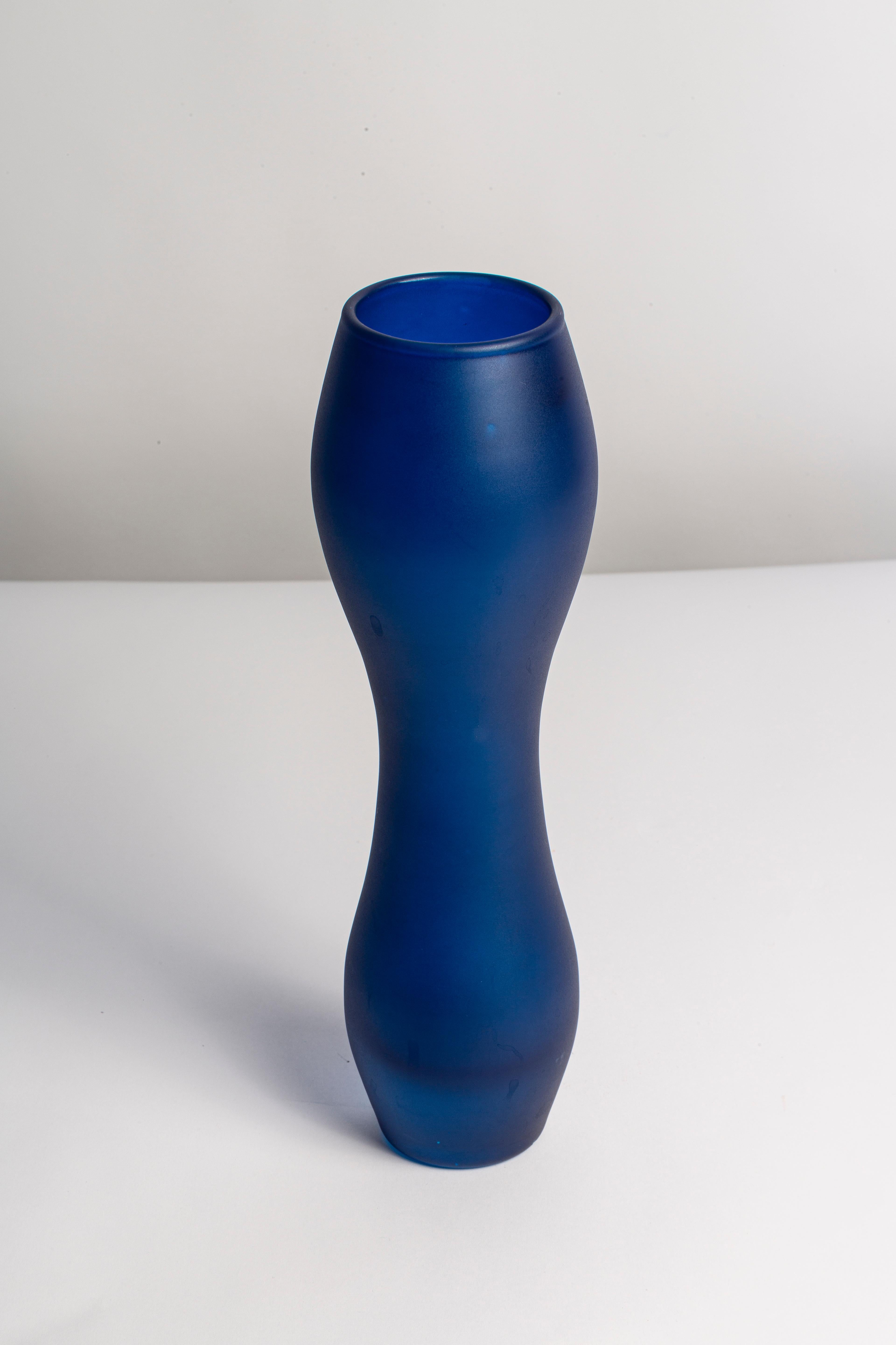 Mid-Century Modern Vintage Medium Blue Vase, 20th Century, Europe, 1960s For Sale