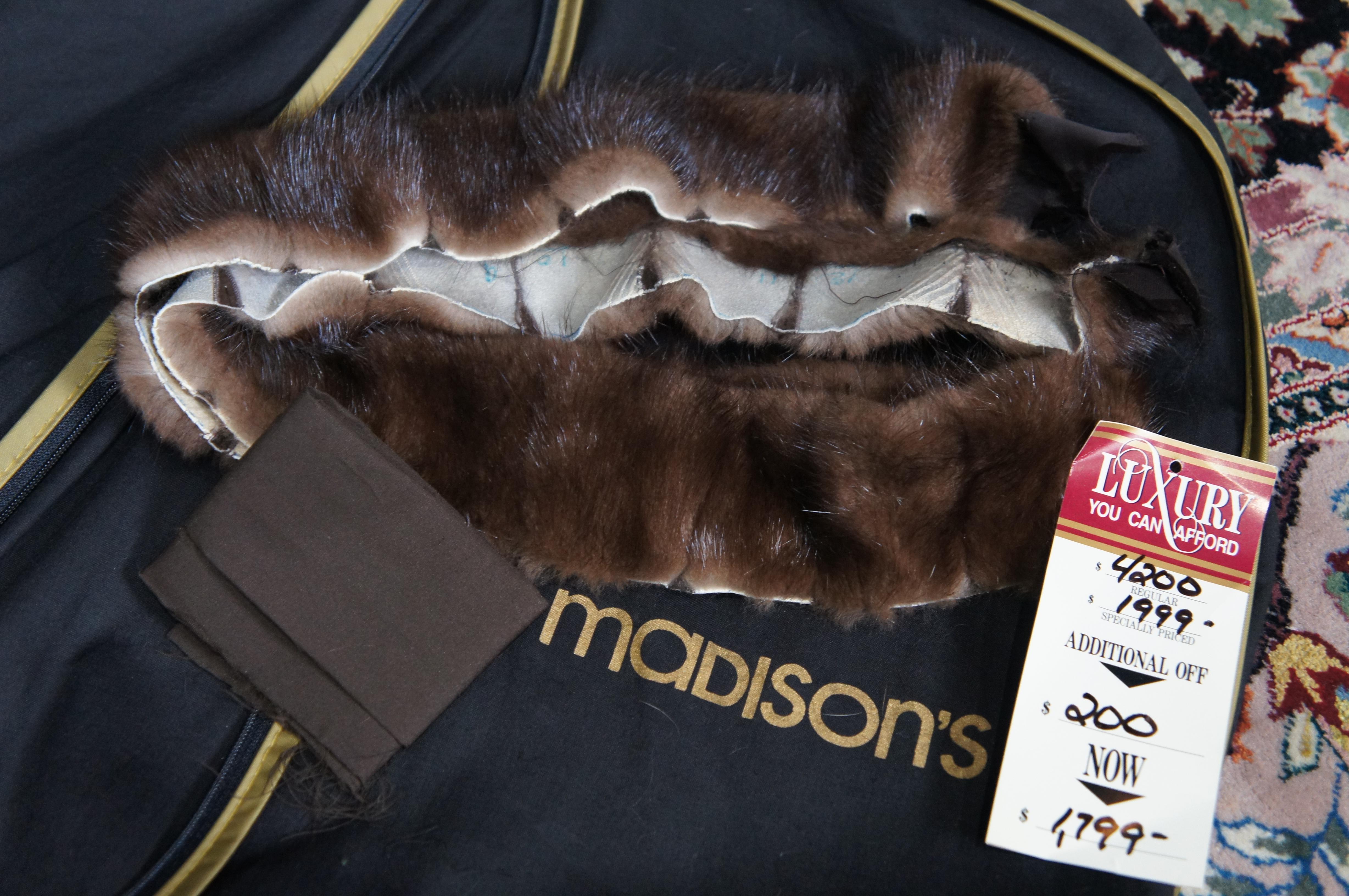 Vintage Medium Brown Full Length Mink Fur Coat Womens Jacket For Sale 8
