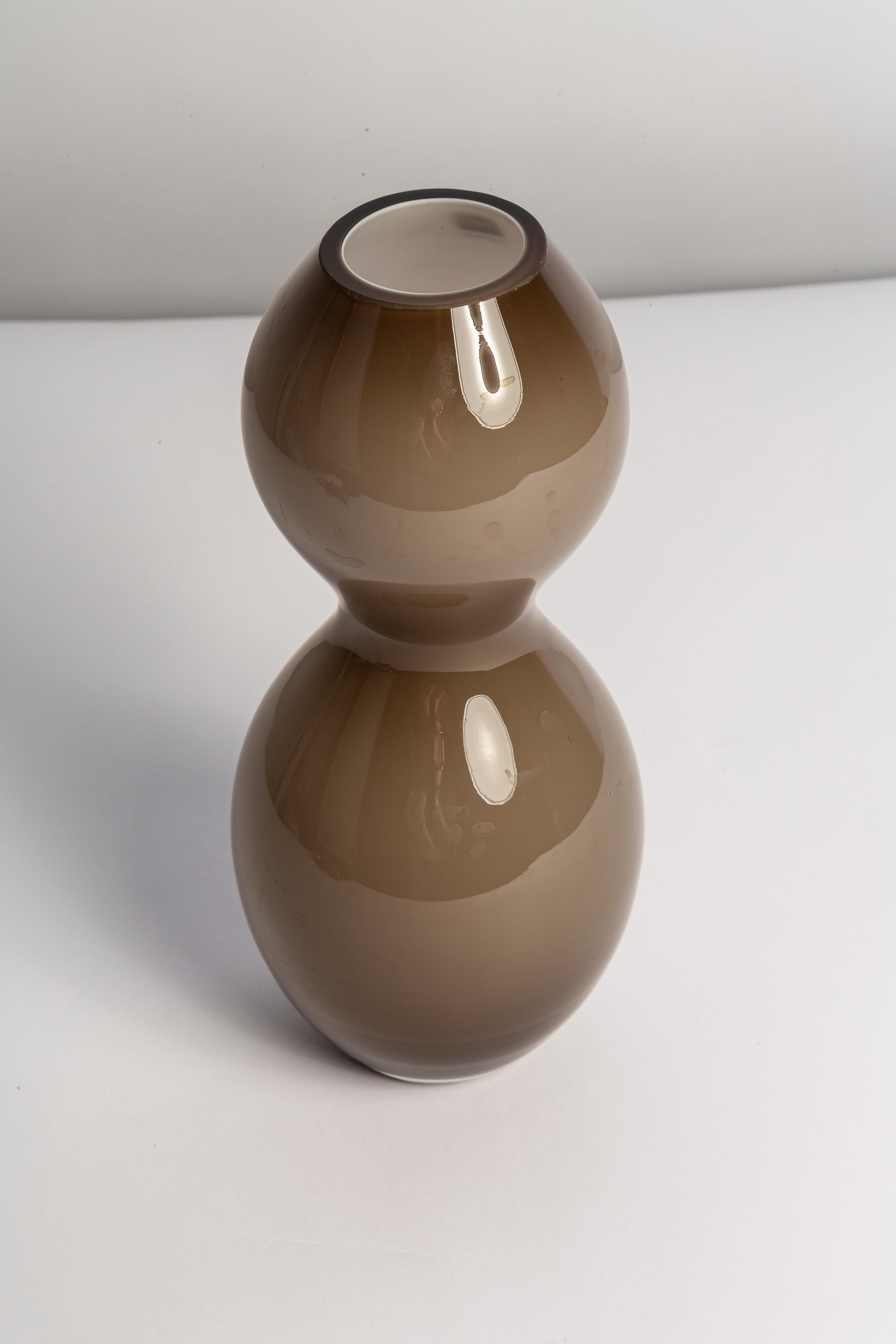 Mid-Century Modern Vintage Medium Brown Vase, 20th Century, Europe, 1960s For Sale