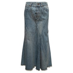 Vintage Medium Wash Junya Watanabe Comme Des Garcons Denim Maxi Skirt Size US S