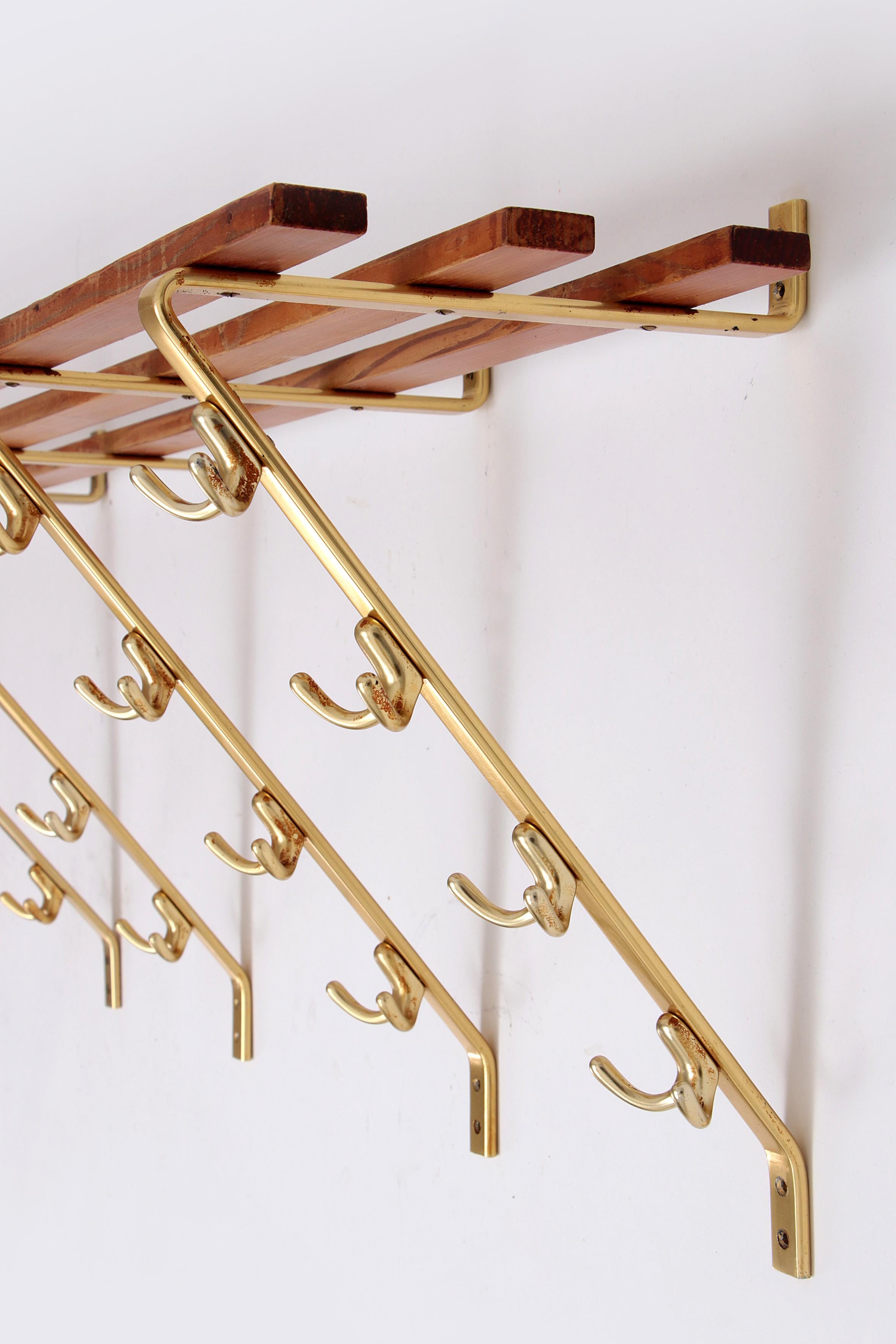 Vintage Mega large wall coat rack with 48 hooks, 1960 Germany. In Good Condition In Oostrum-Venray, NL