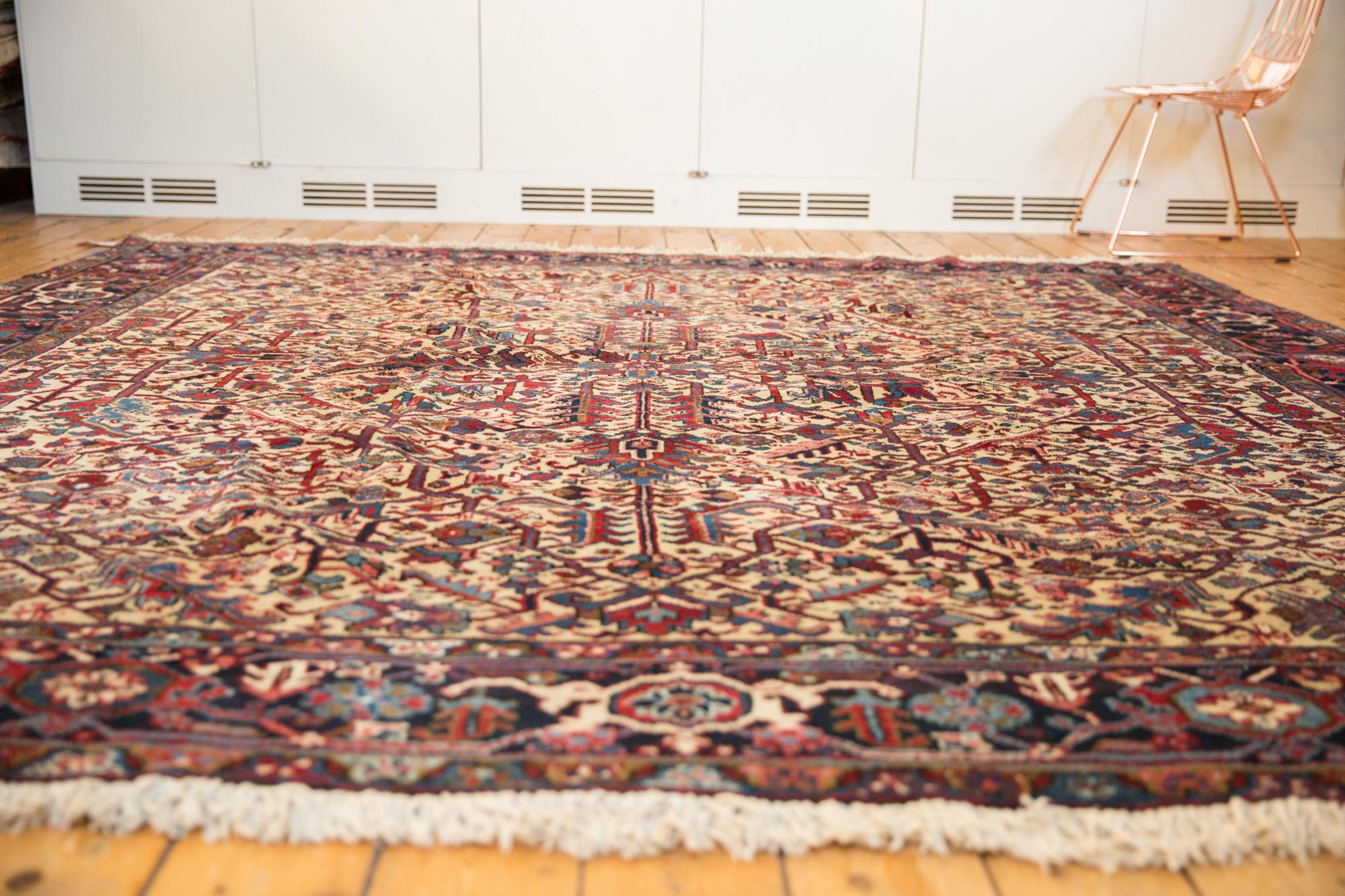 Vintage Mehrivan Square Carpet For Sale 6