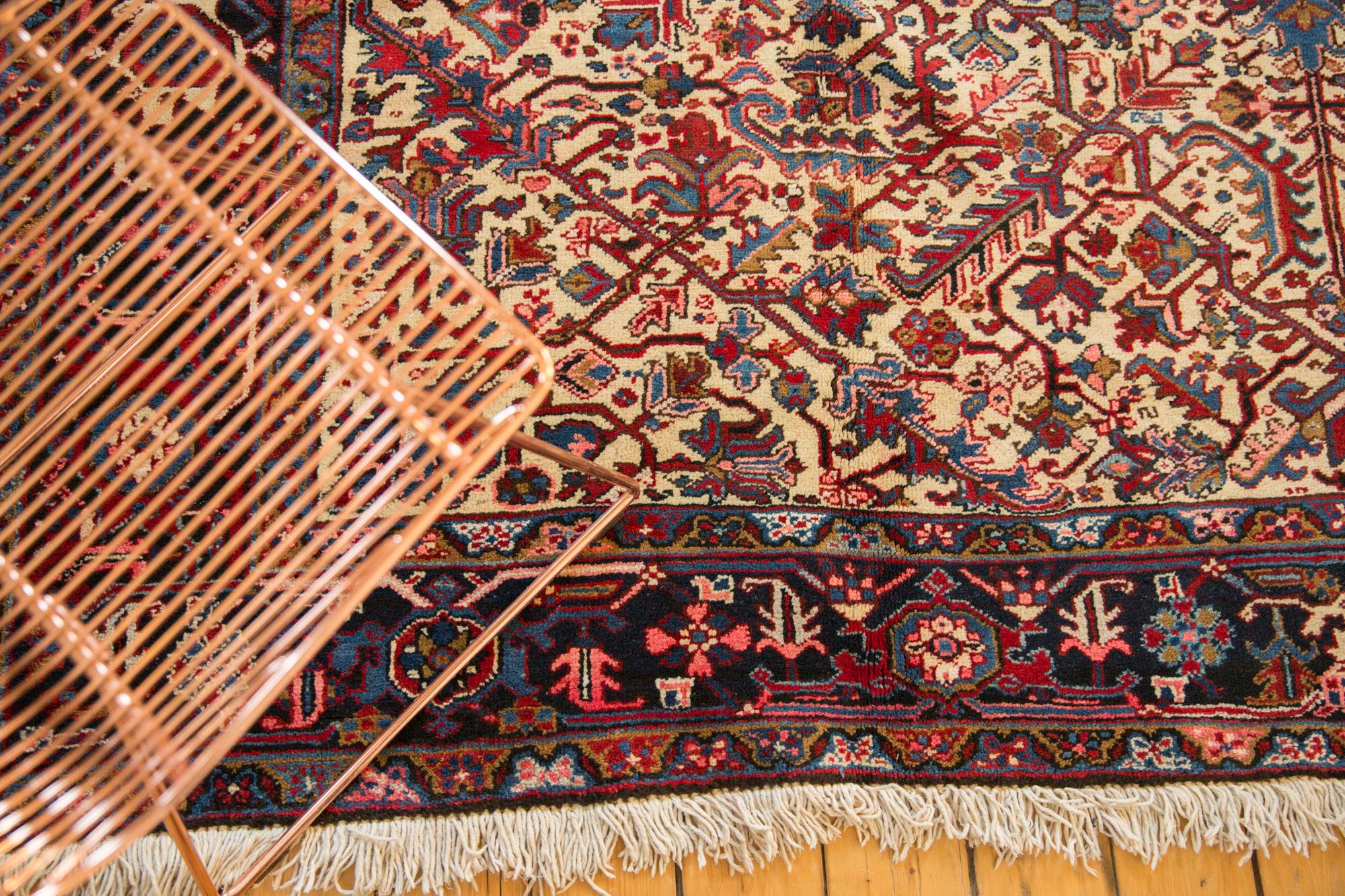 Vintage Mehrivan Square Carpet In Good Condition For Sale In Katonah, NY