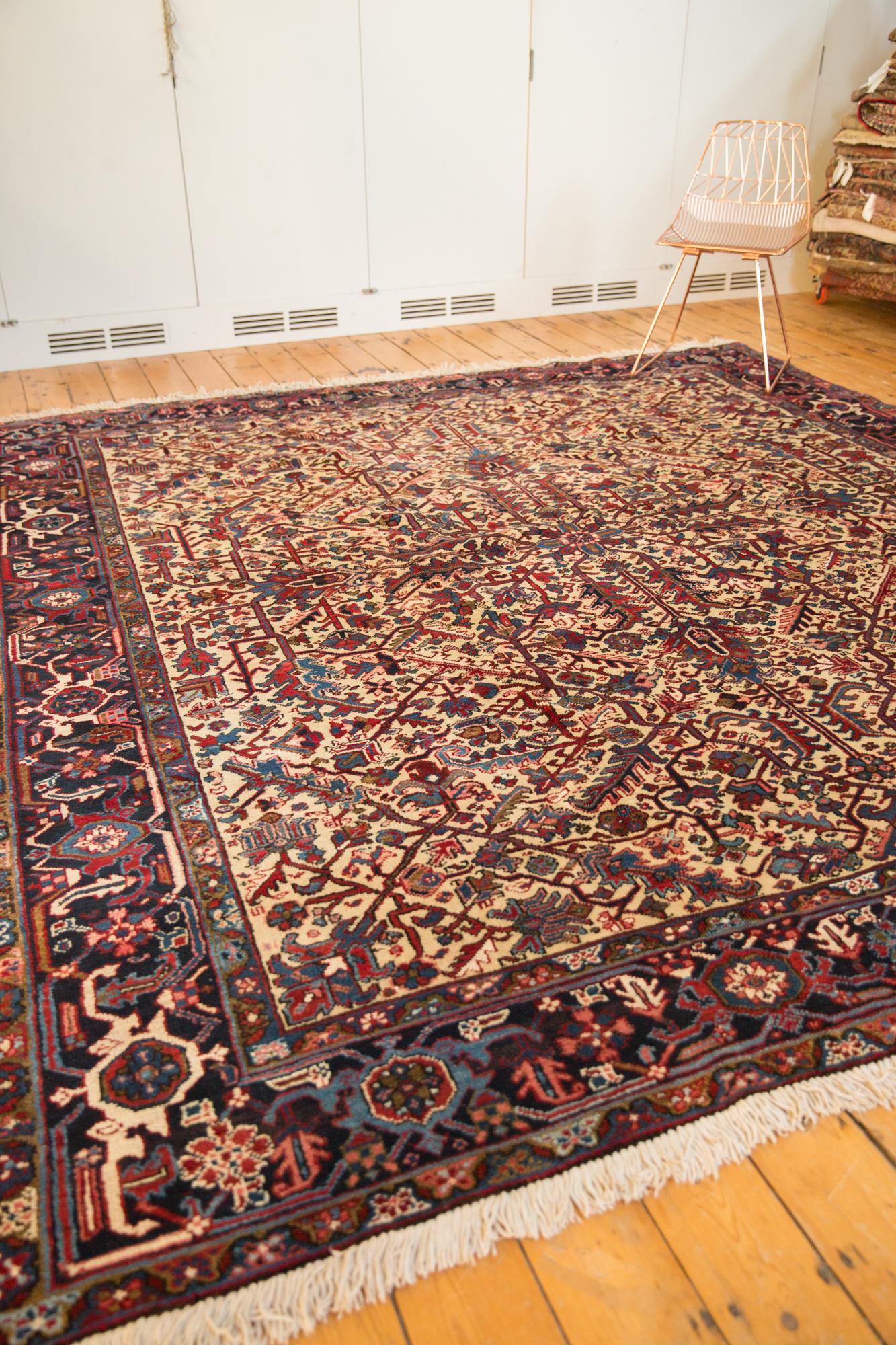 Vintage Mehrivan Square Carpet For Sale 1