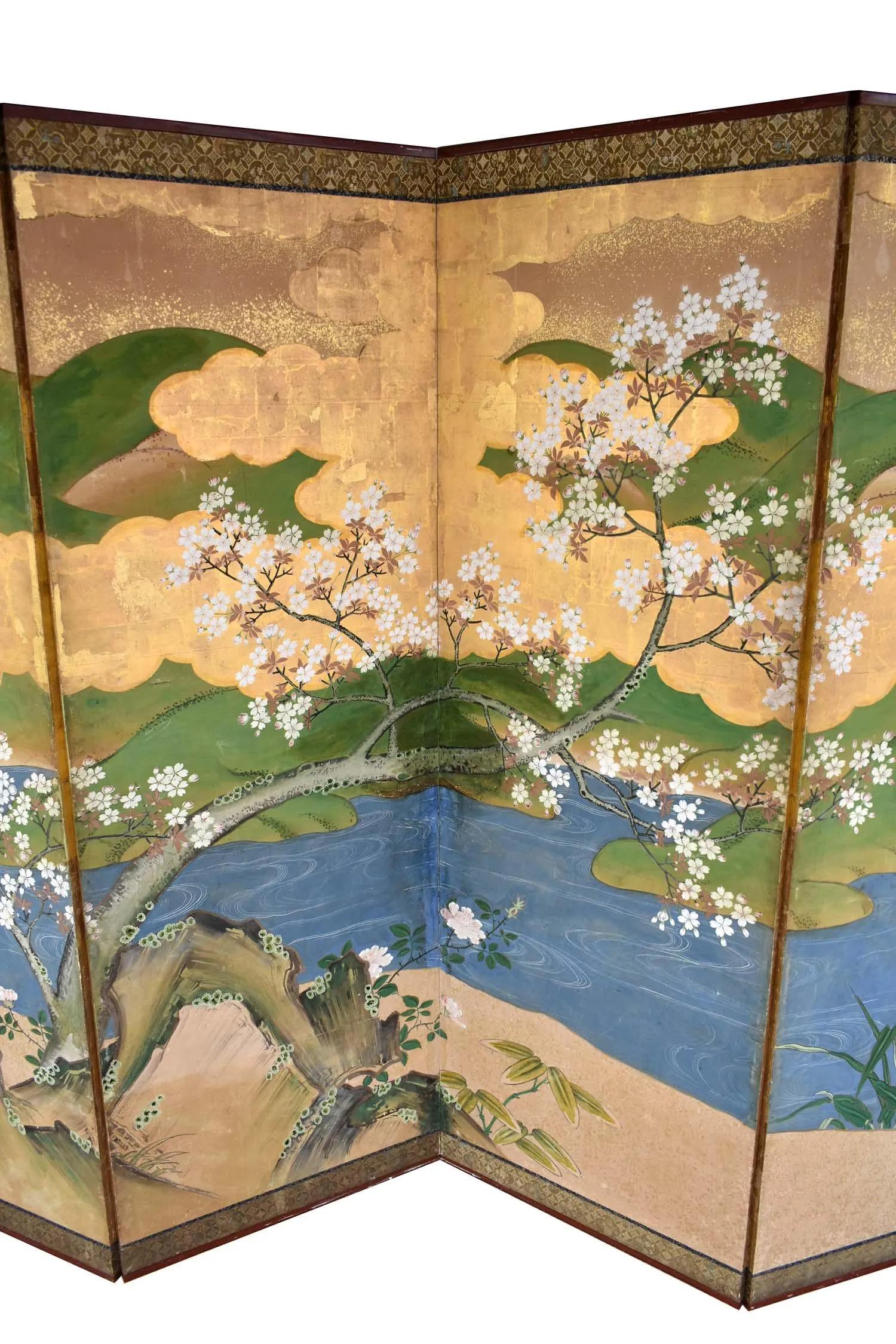 antique japanese folding screens